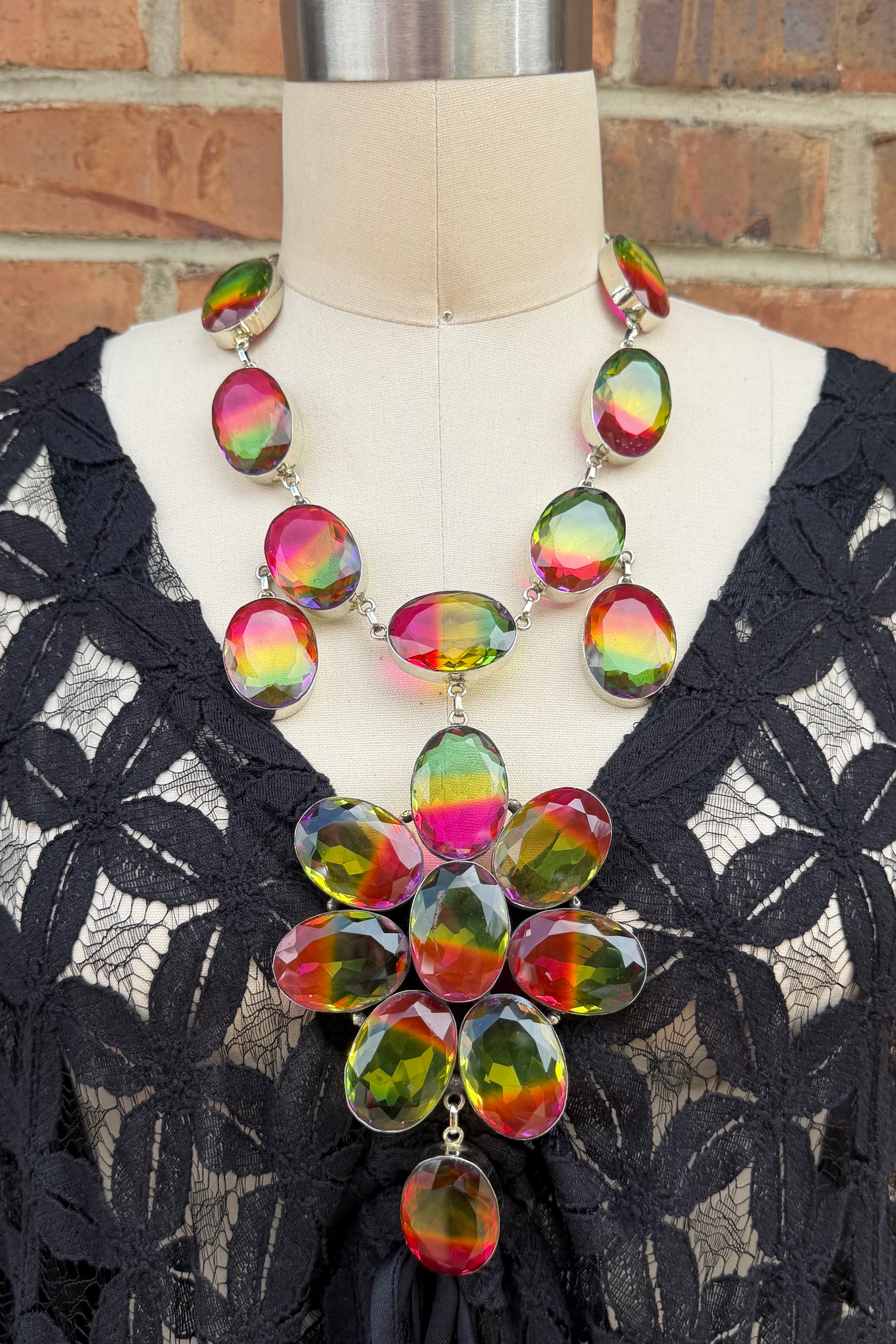 Rainbow BOLD Statement Necklace 2