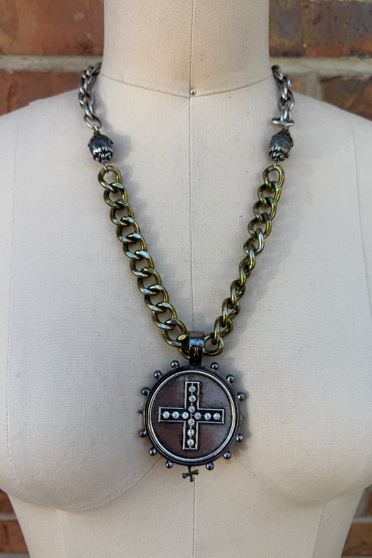 Lost & found cross necklace