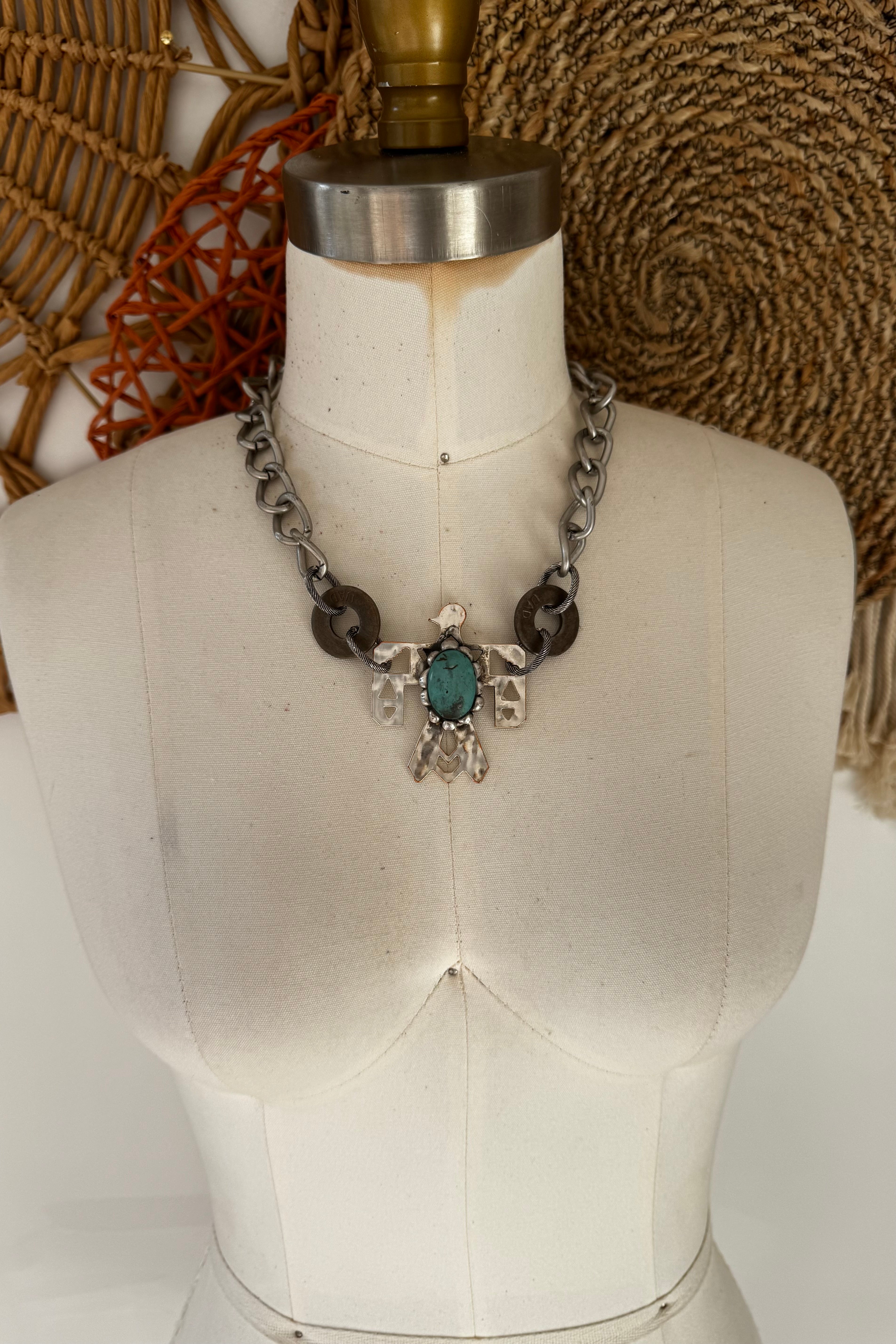 Thunderbird Necklace w/ Dyed Howlite
