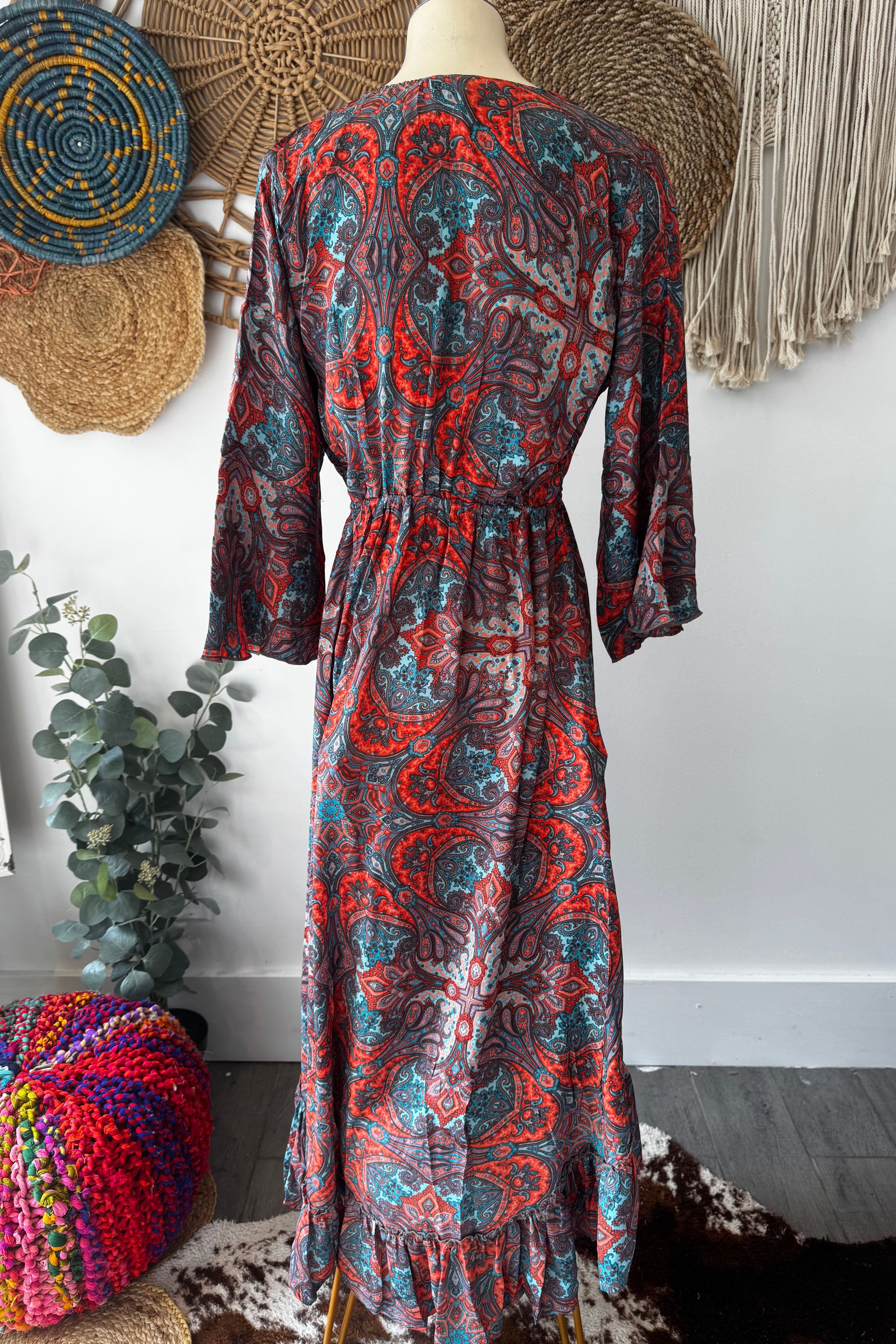 Poly Silk Front Tie Dress 3
