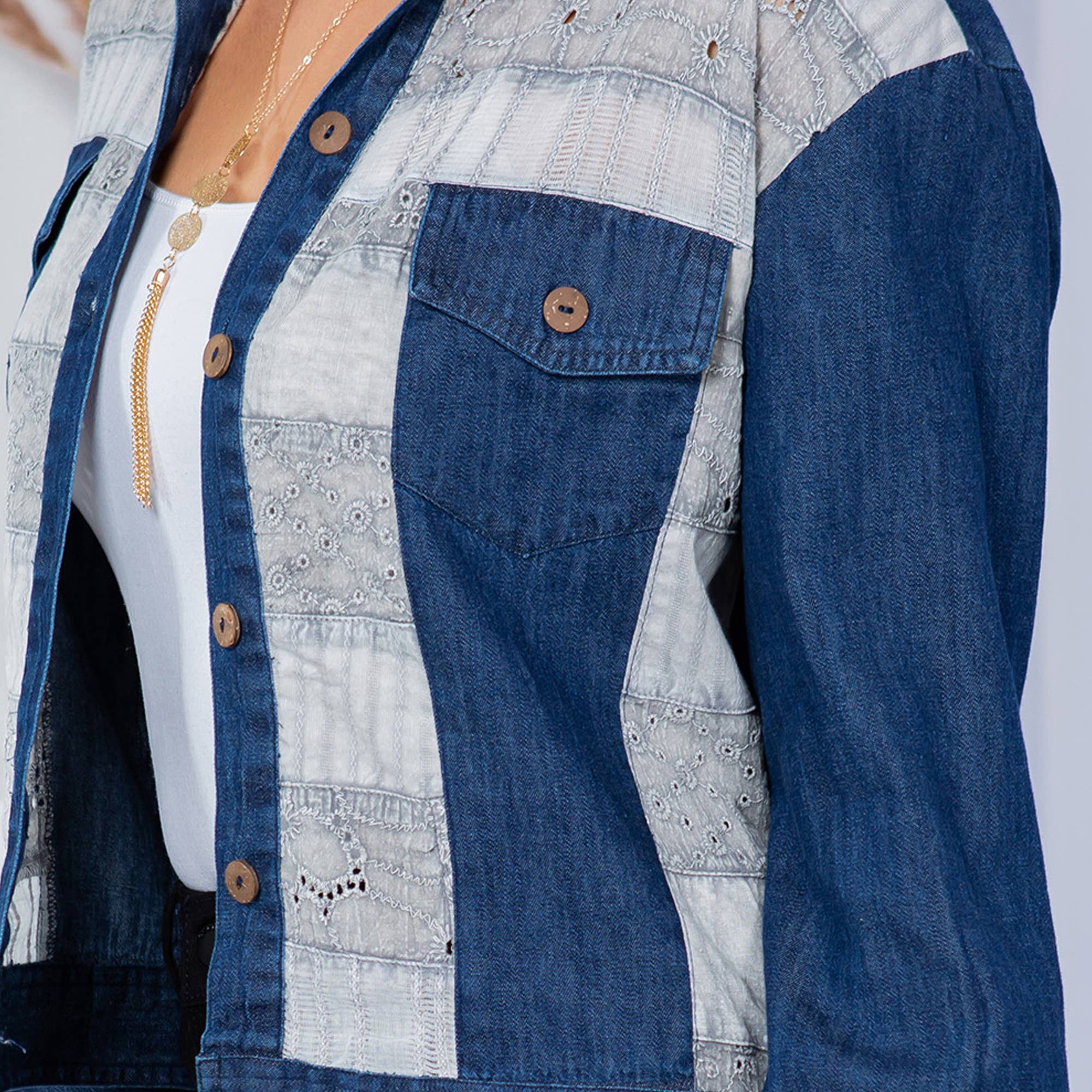 Cowgirl Chic Button Down Jacket Top