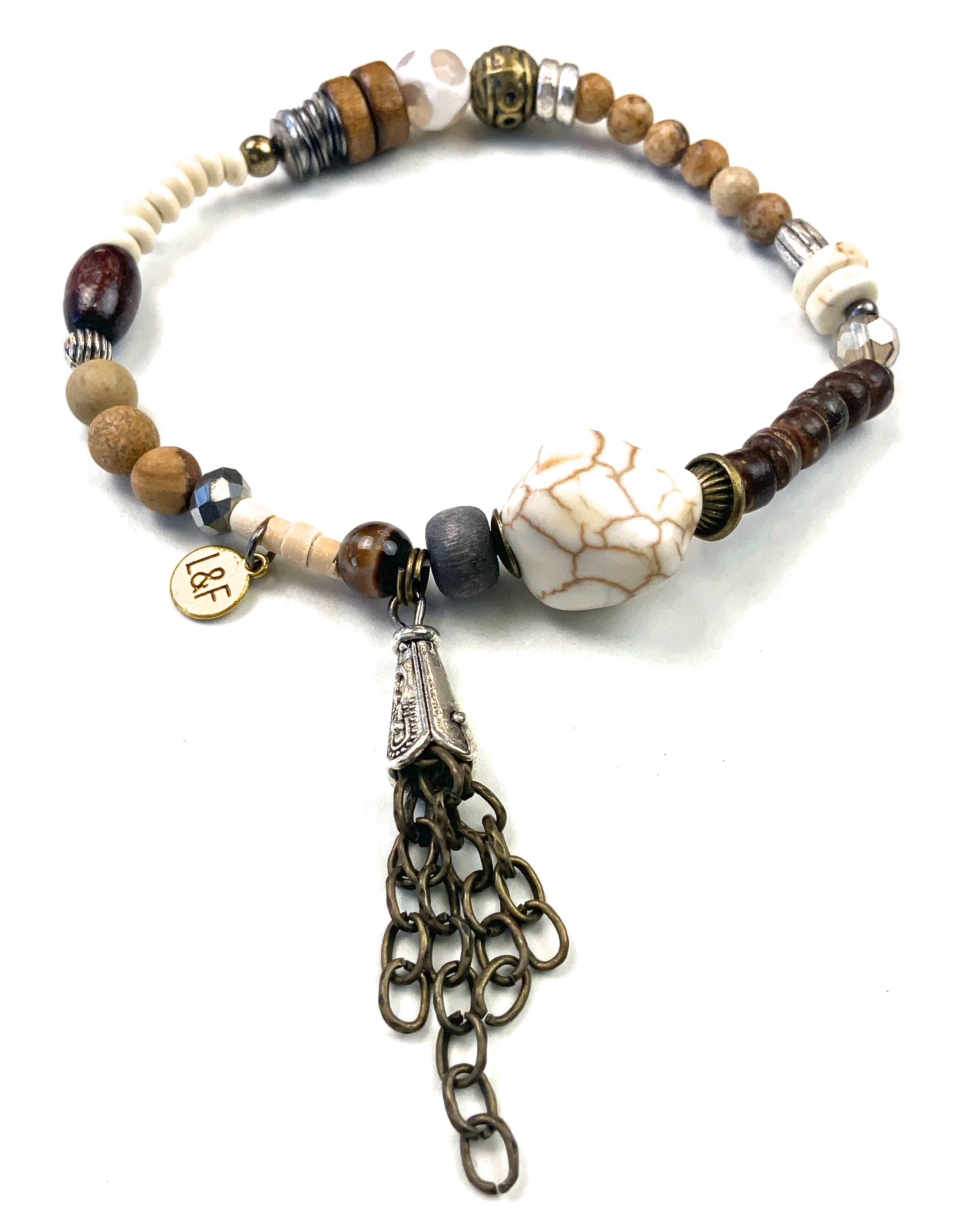 Thin Beaded Stretch w/ Tassel