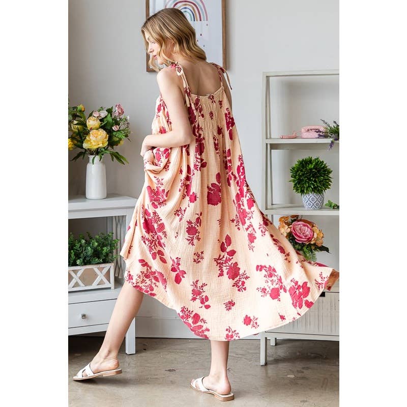 Erica Tie Strap Smocked Summer Dress