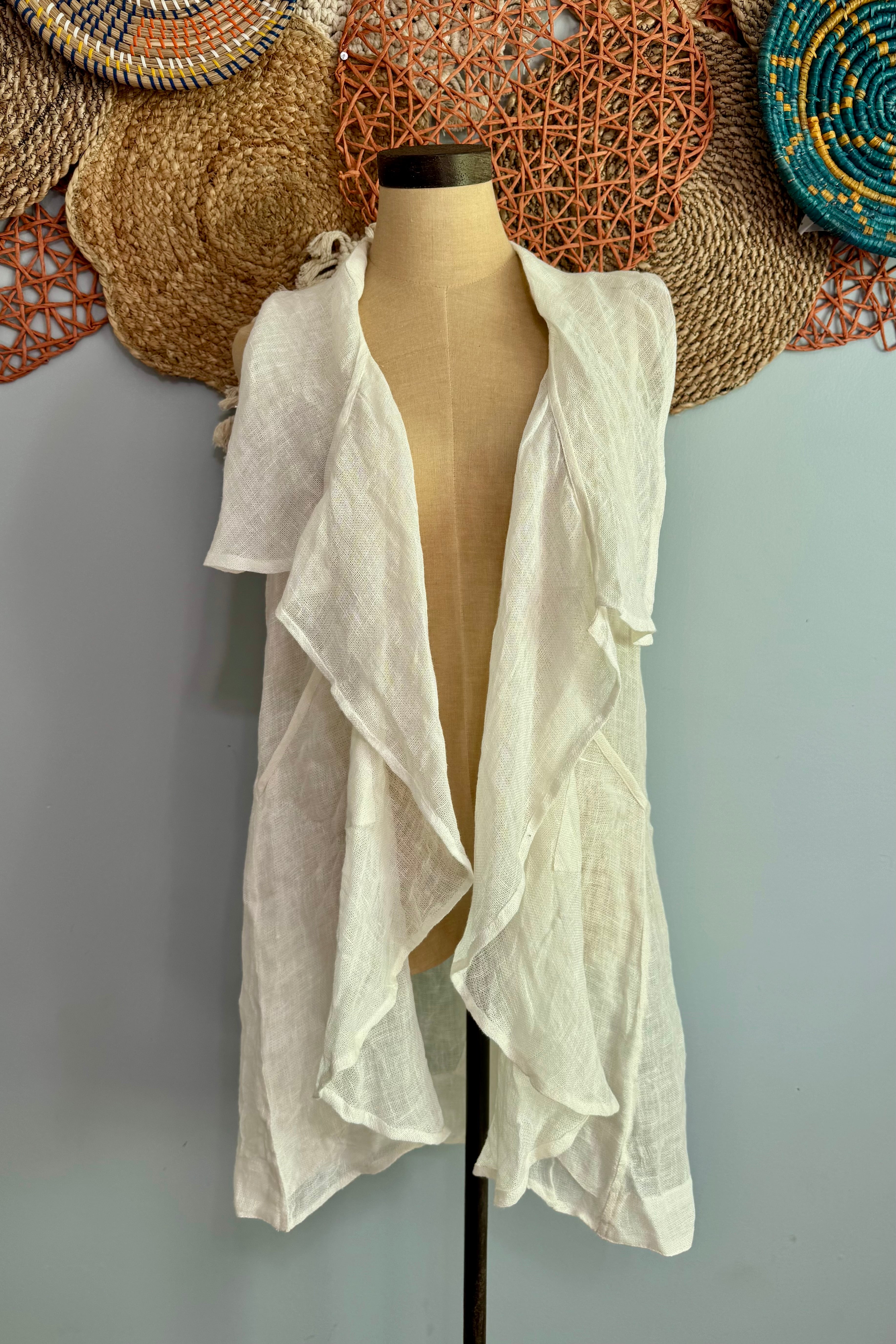 Sale Everyday Casual Linen Vest