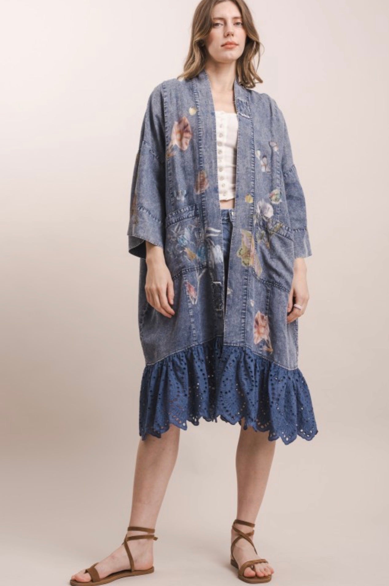 XO Butterfly Ruffle Cardigan