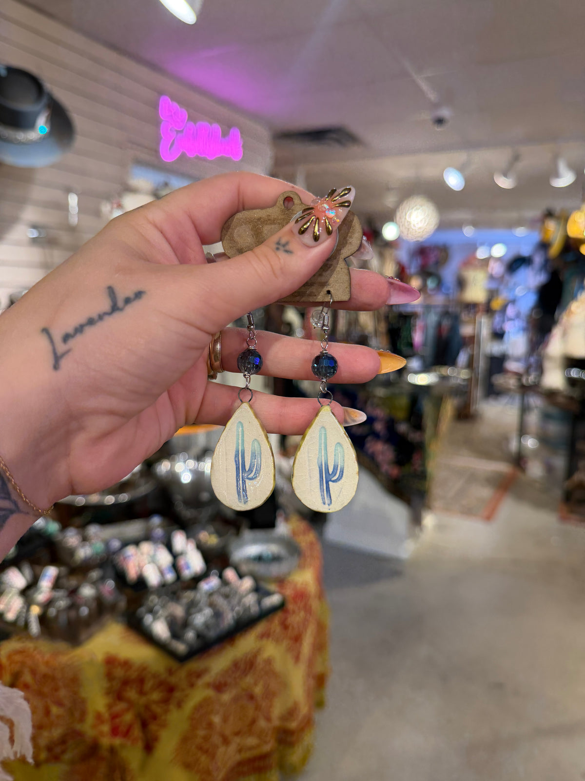 Pottery Cactus Earring