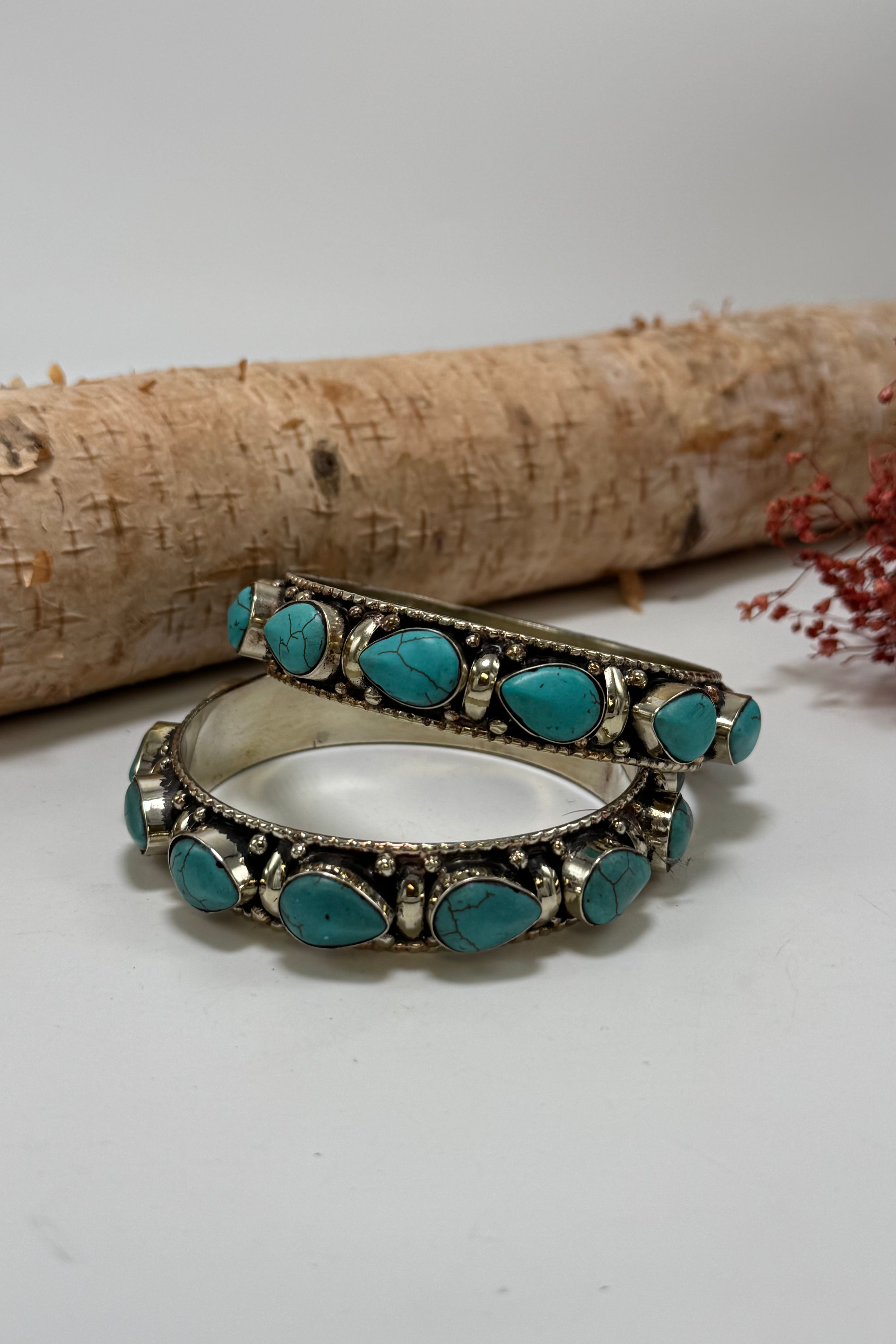 Stackable Teardrop Howlite Bracelet