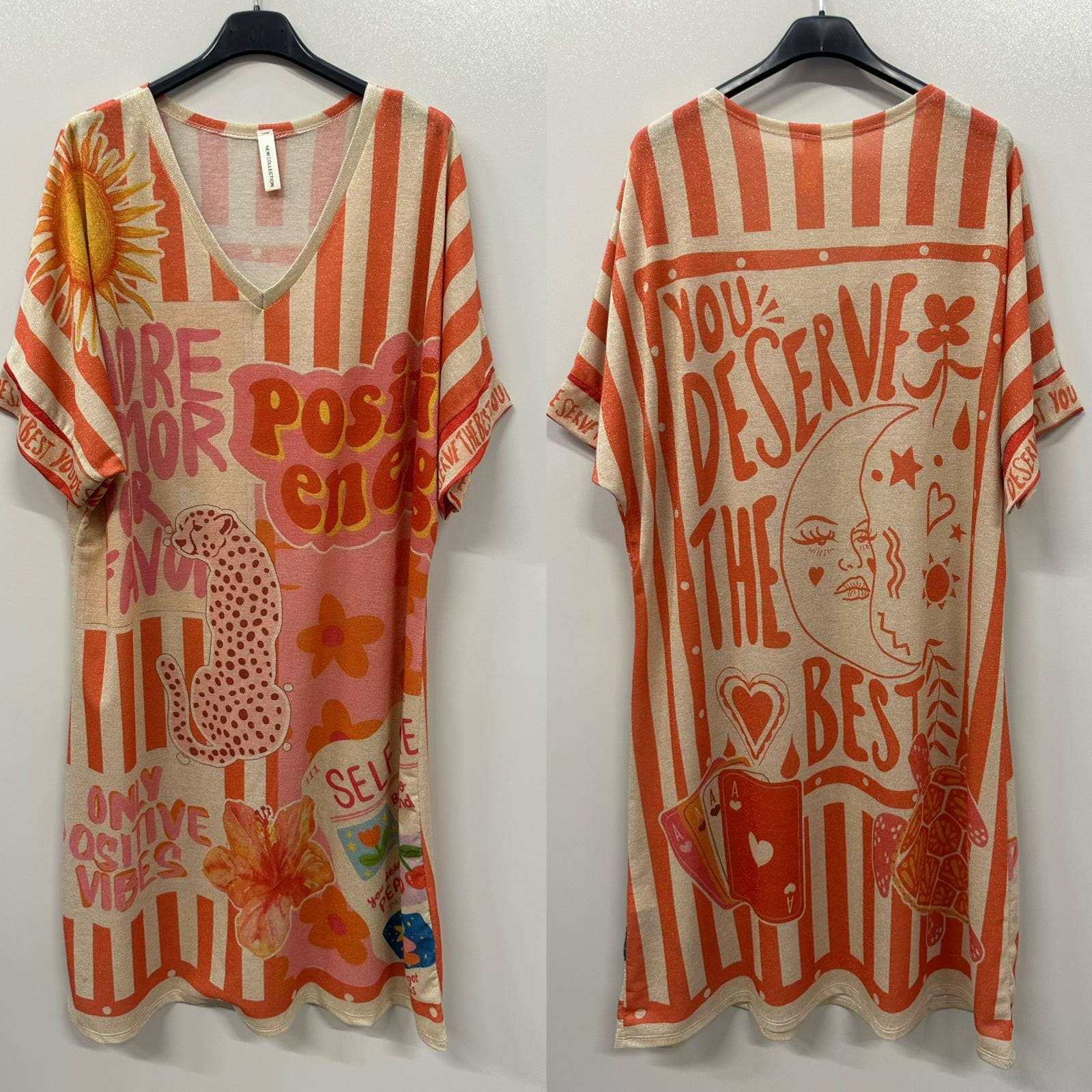 Positive Vibes Only Lurex Dress