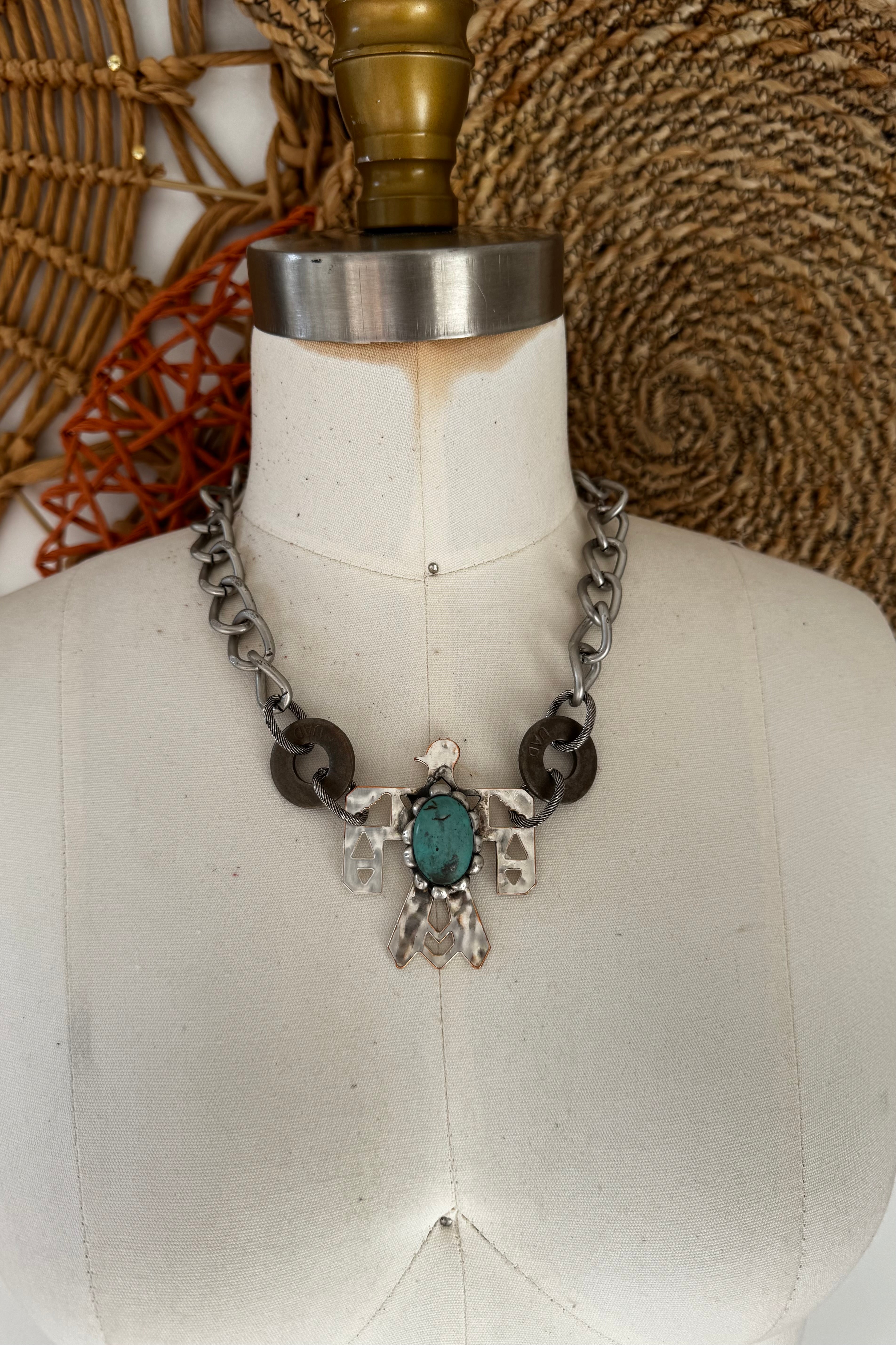 Thunderbird Necklace w/ Dyed Howlite