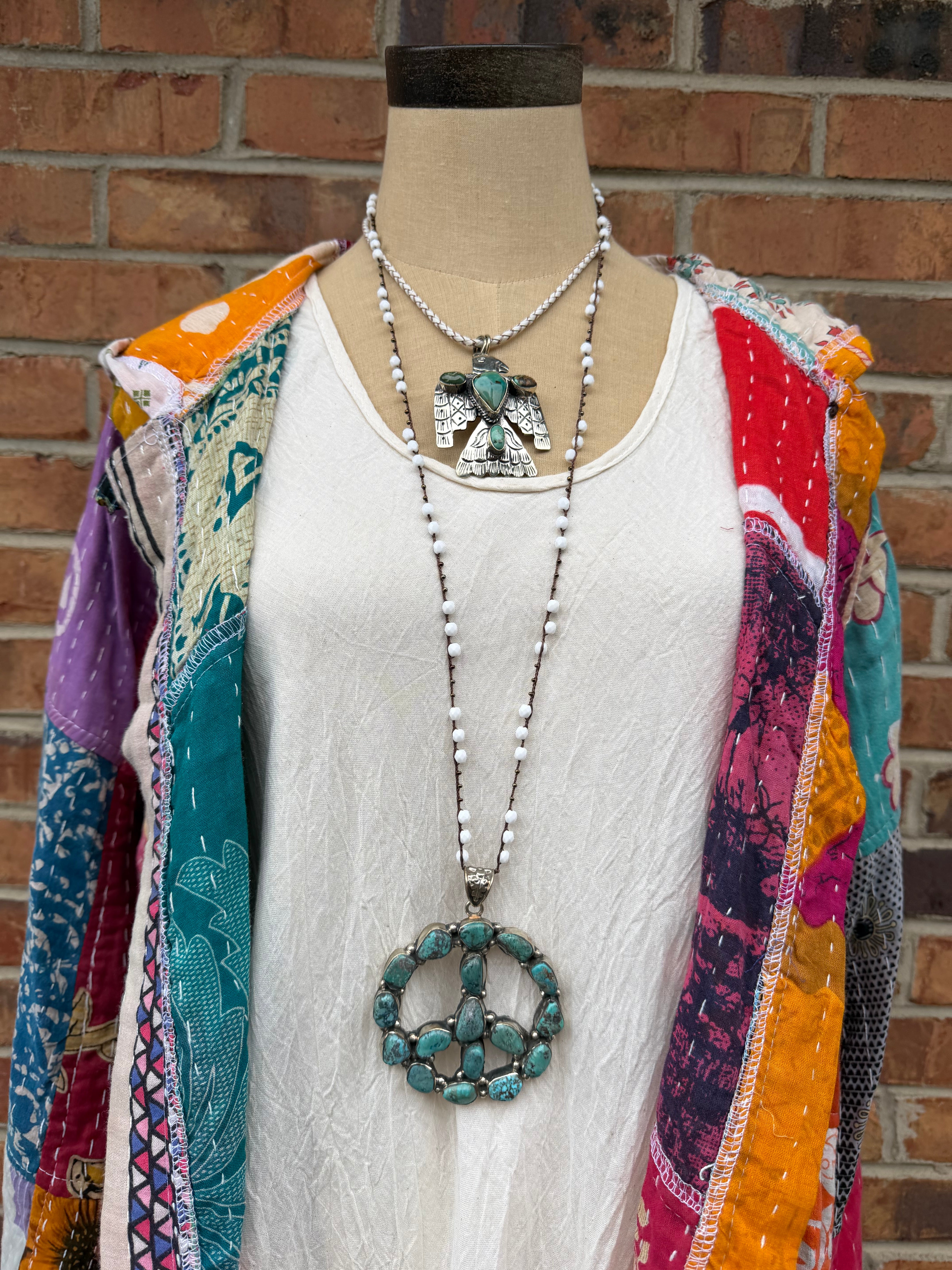 Carved Bird Choker Necklace