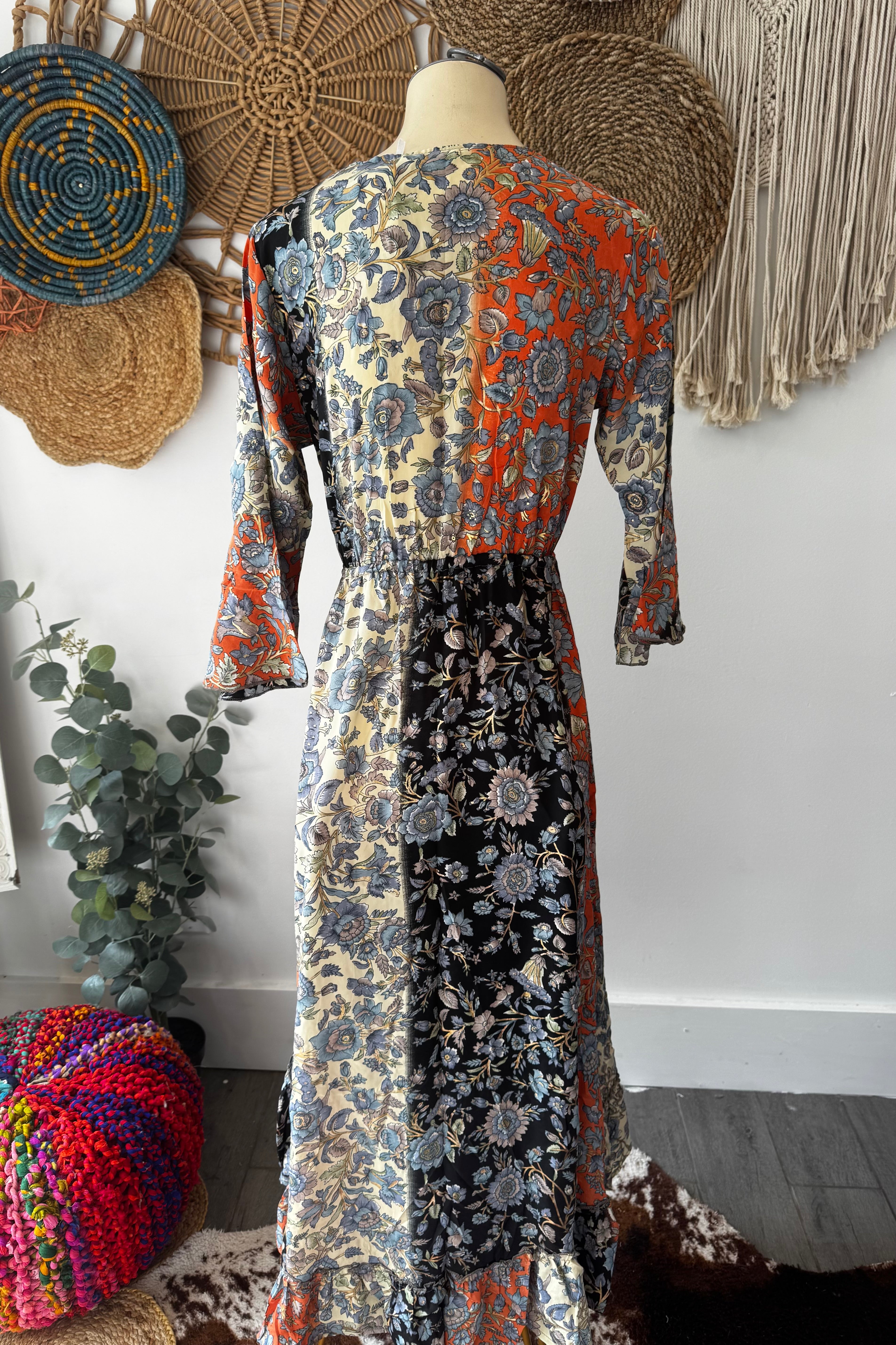 Poly Silk Front Tie Dress 4