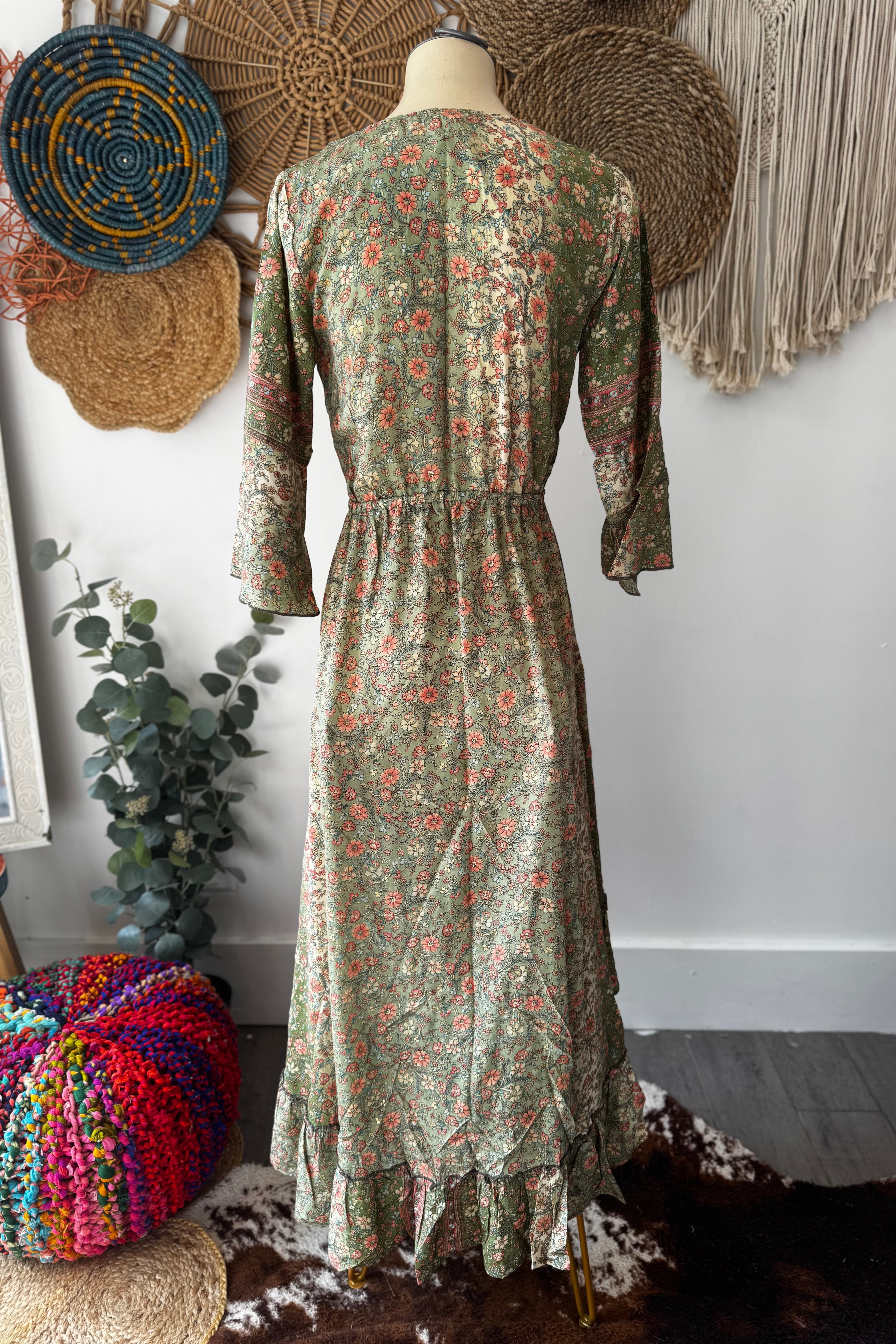 Poly Silk Front Tie Dress 7