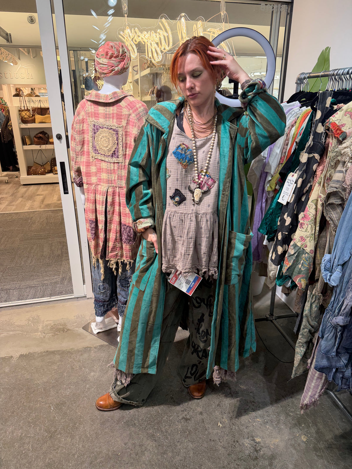 Preorder Ships In November In Your Lane Coat- Olive Stripe