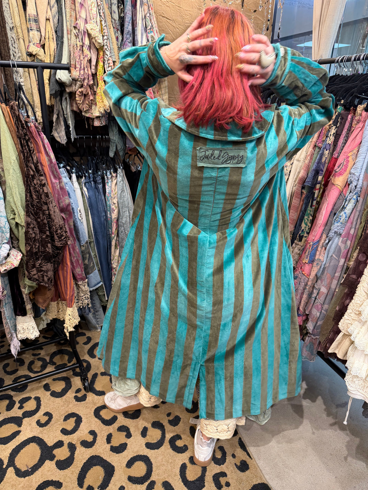 Preorder Ships In November In Your Lane Coat- Olive Stripe