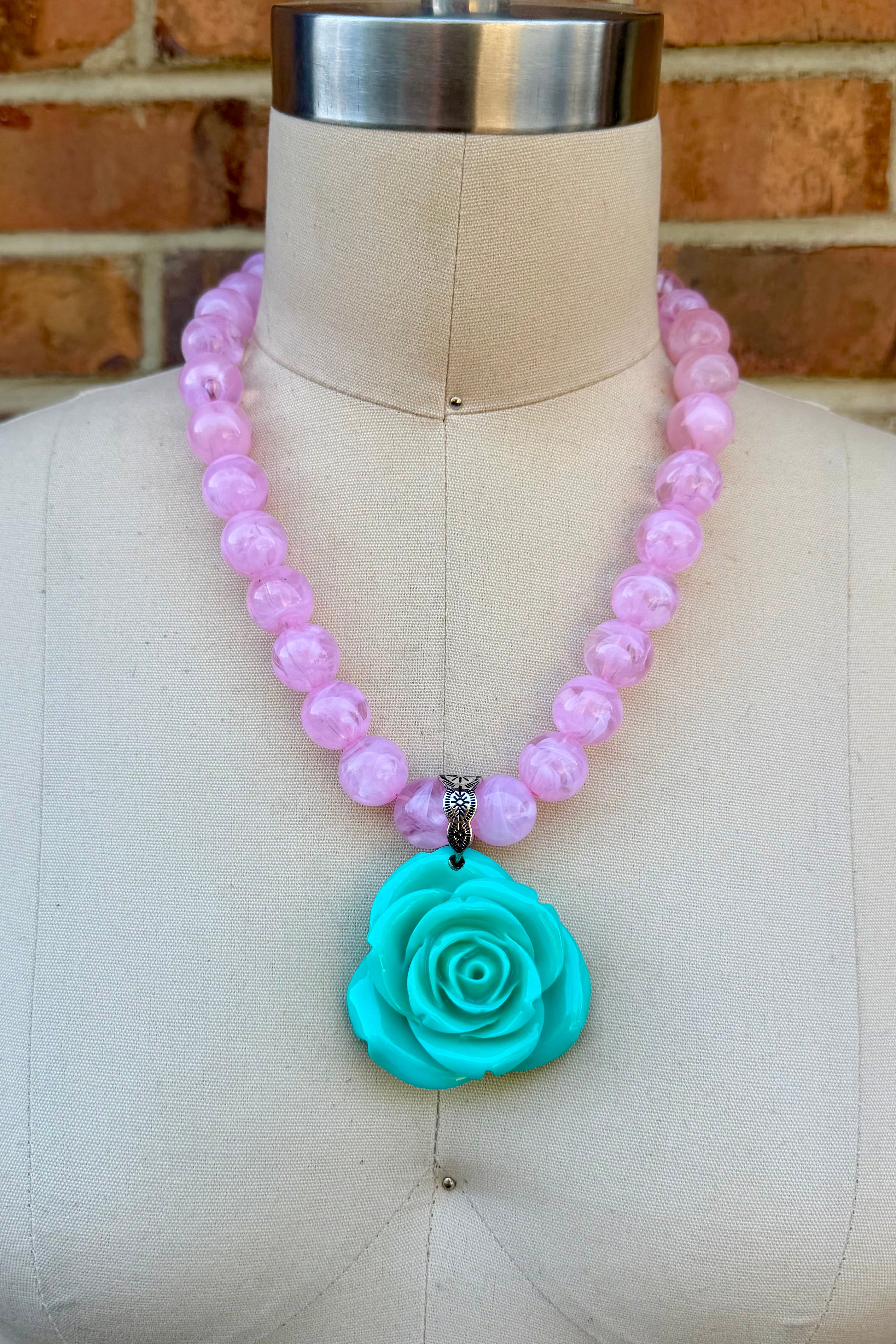 Resin Flower Necklace