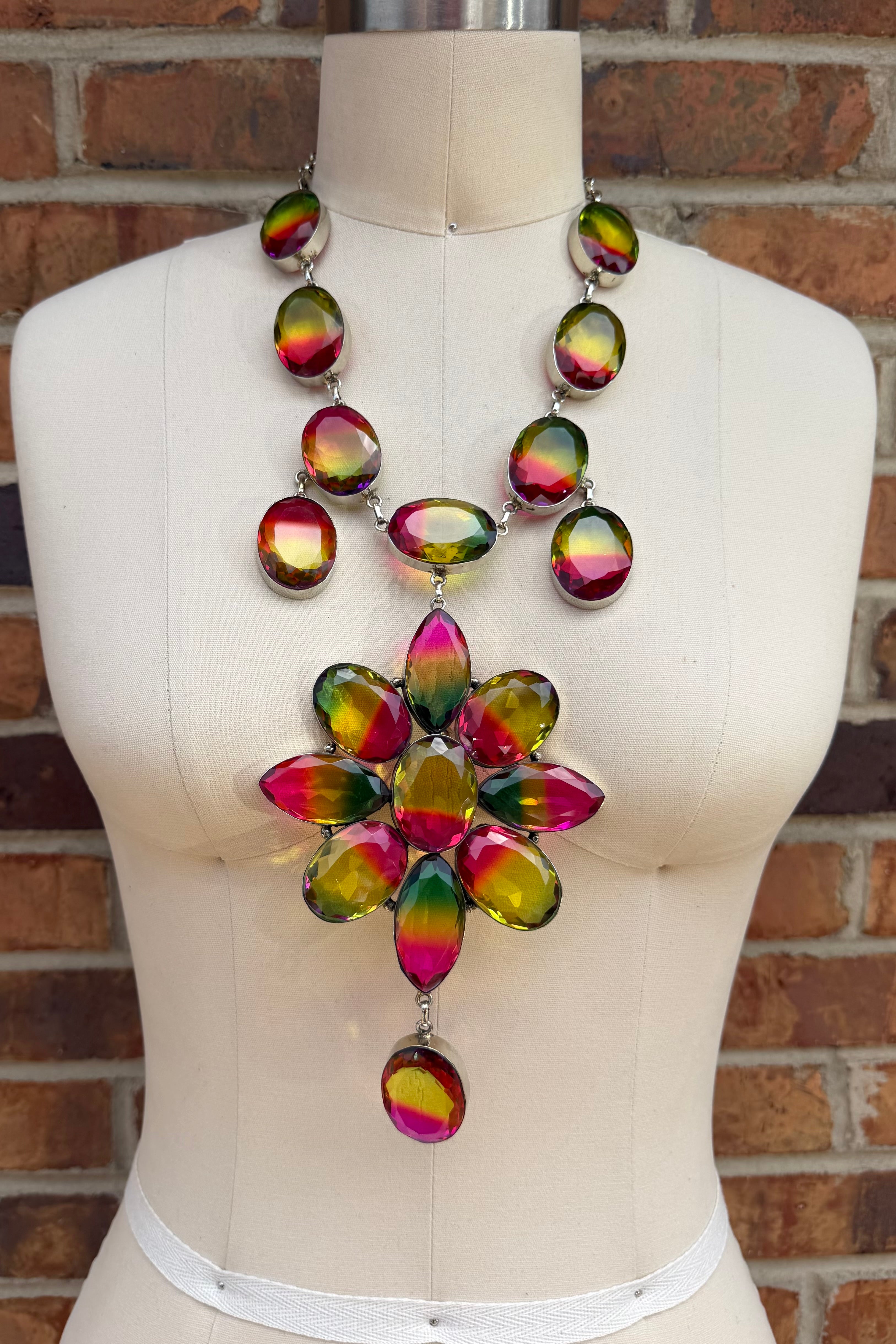Rainbow BOLD Statement Necklace