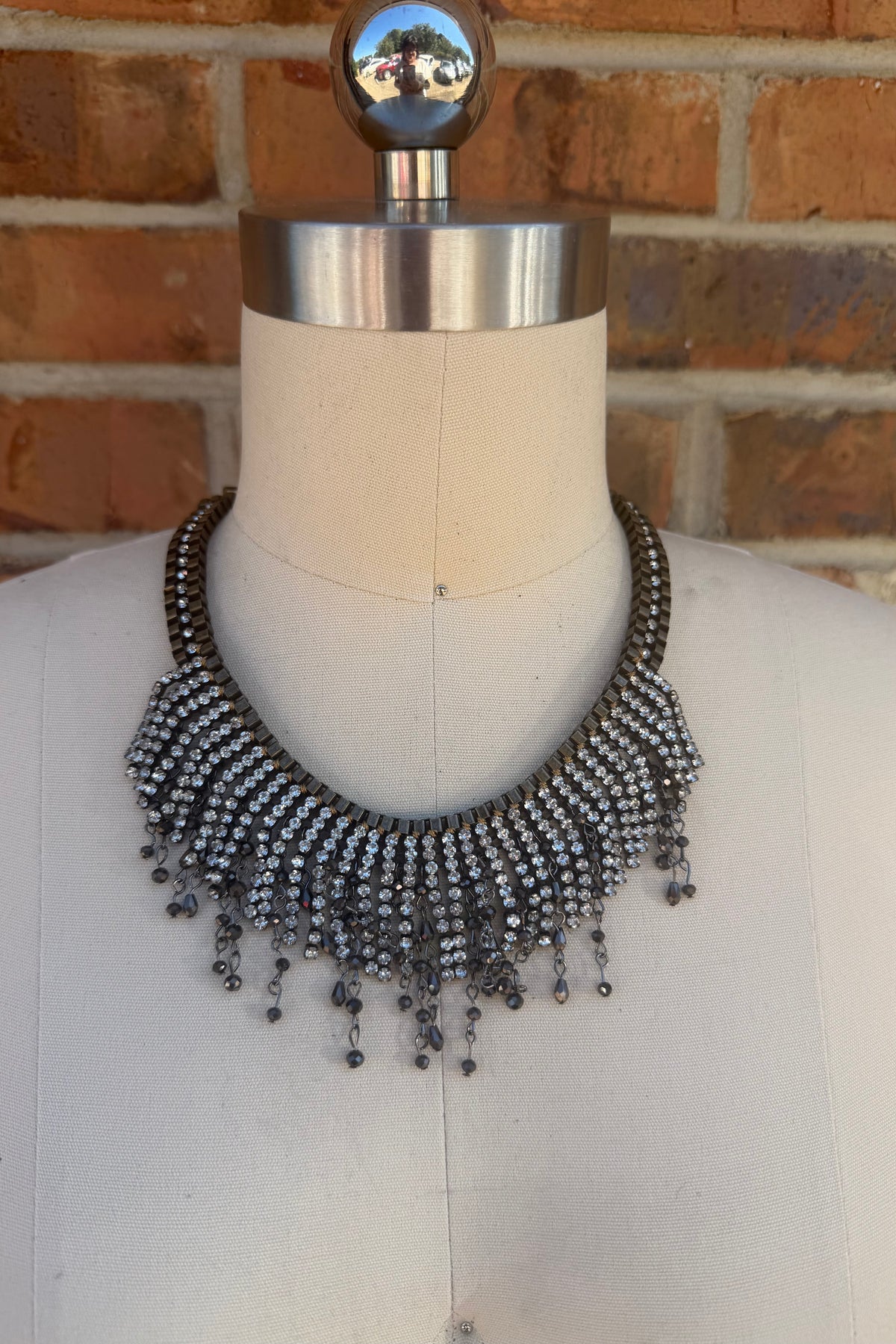 Rhinestone Bib Necklace