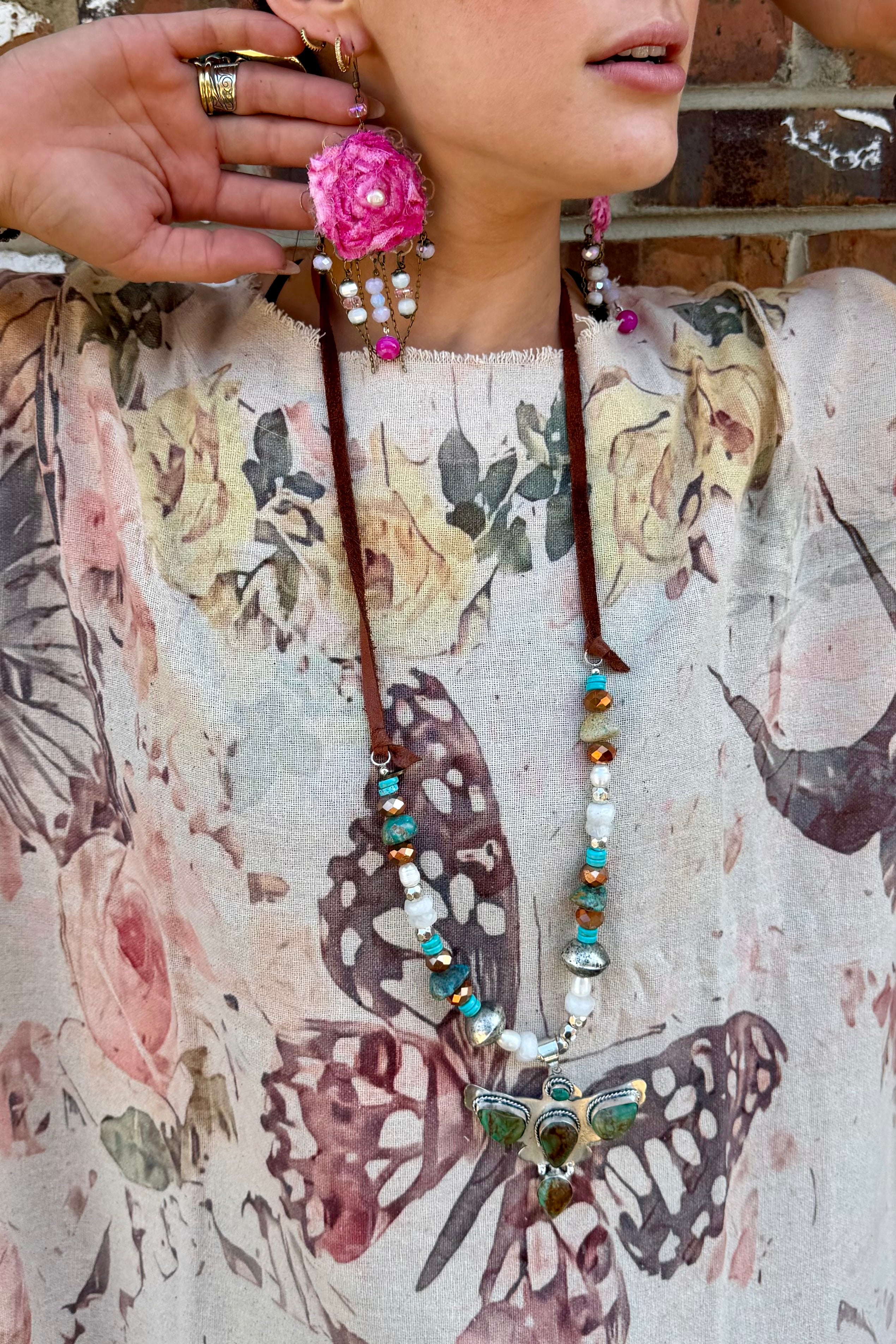 A little Fluff Fabric Recycled Earring