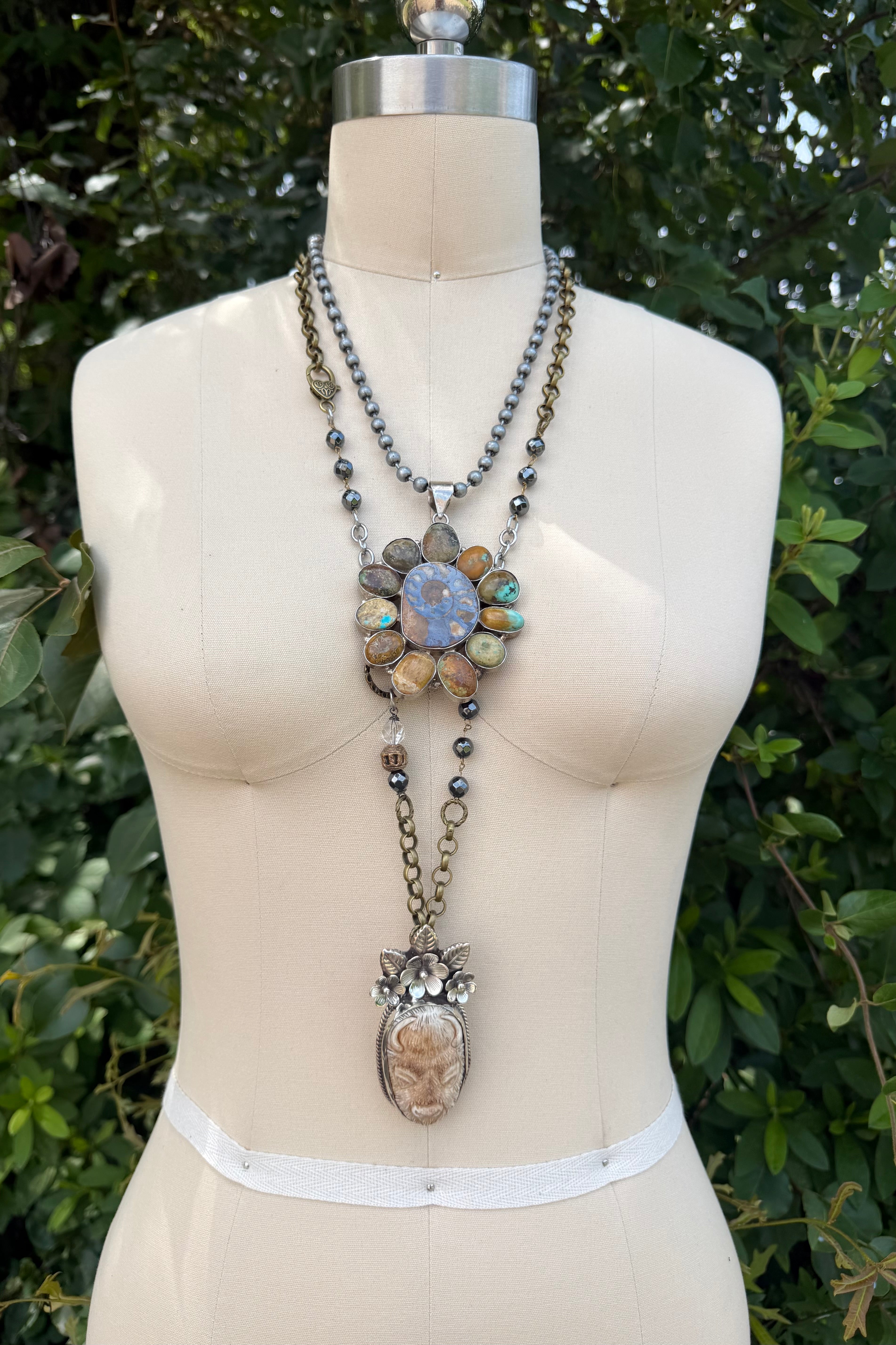 Fossil Mash Chunky Necklace