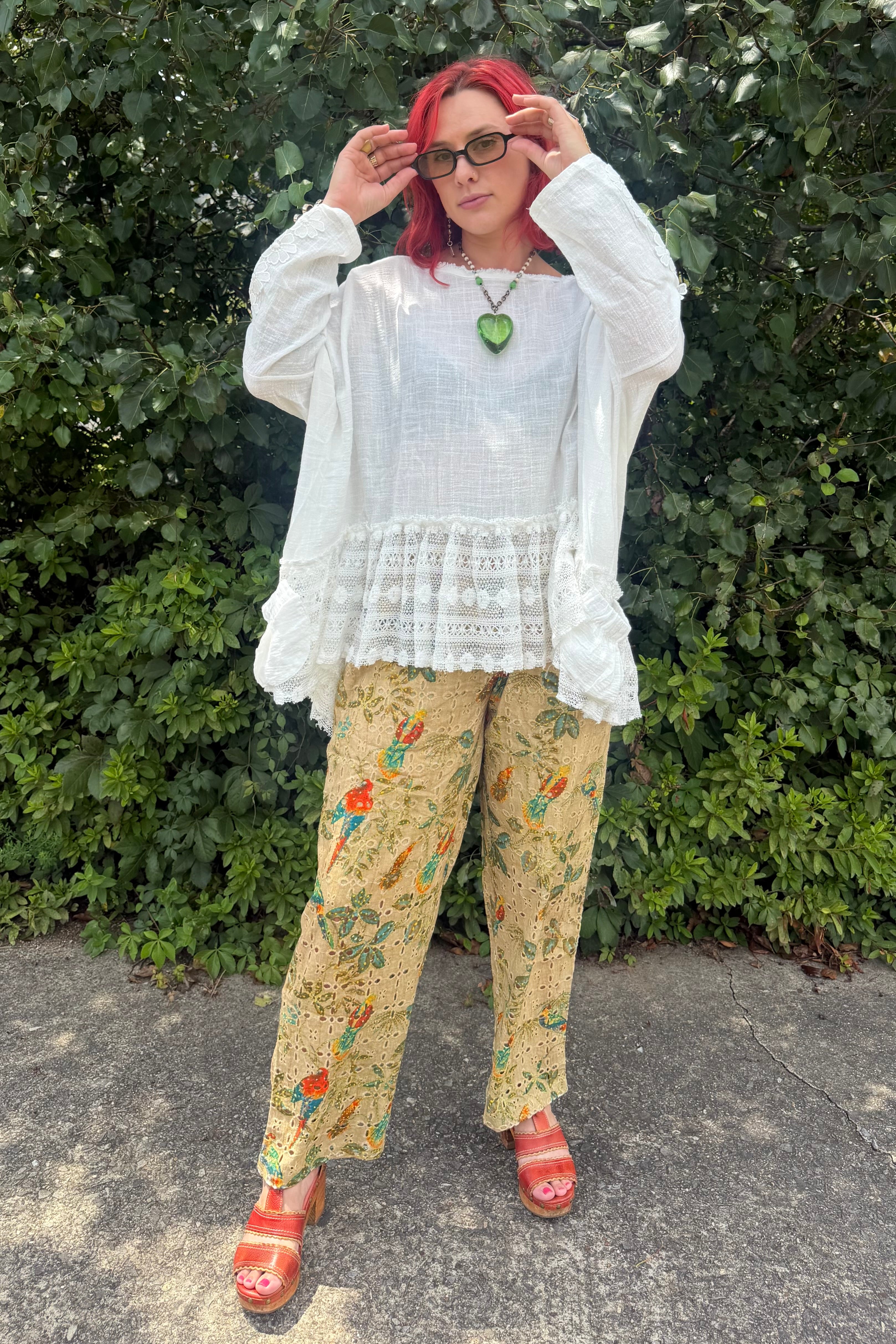 Meadow Wind Top- Parchment