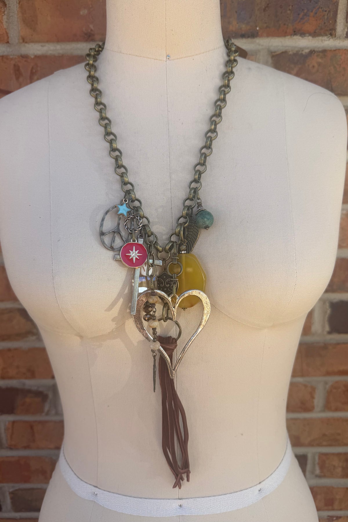 Final Sale - Gypsy Junk Leather Necklace