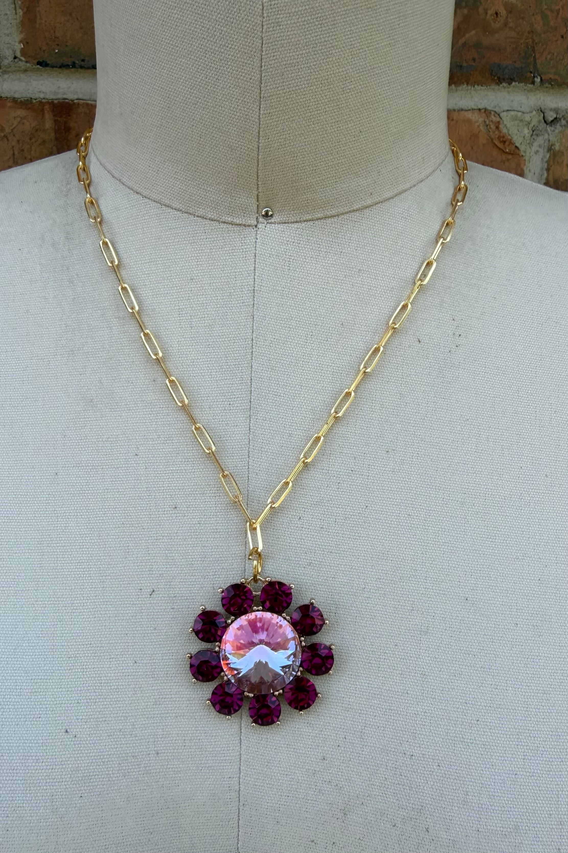 Baby Pink Flower Necklace