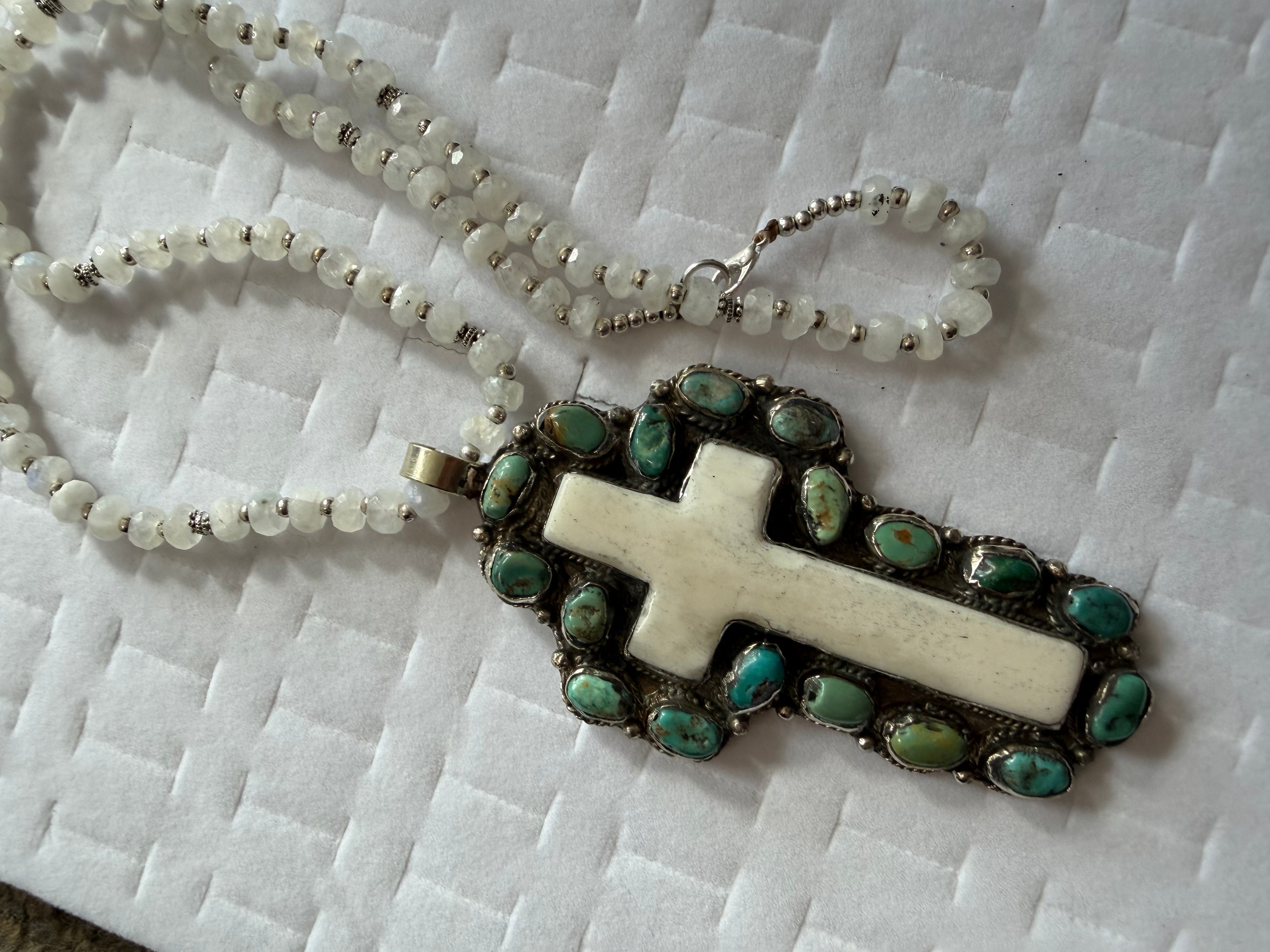 Cross w/ Turquoise Necklace