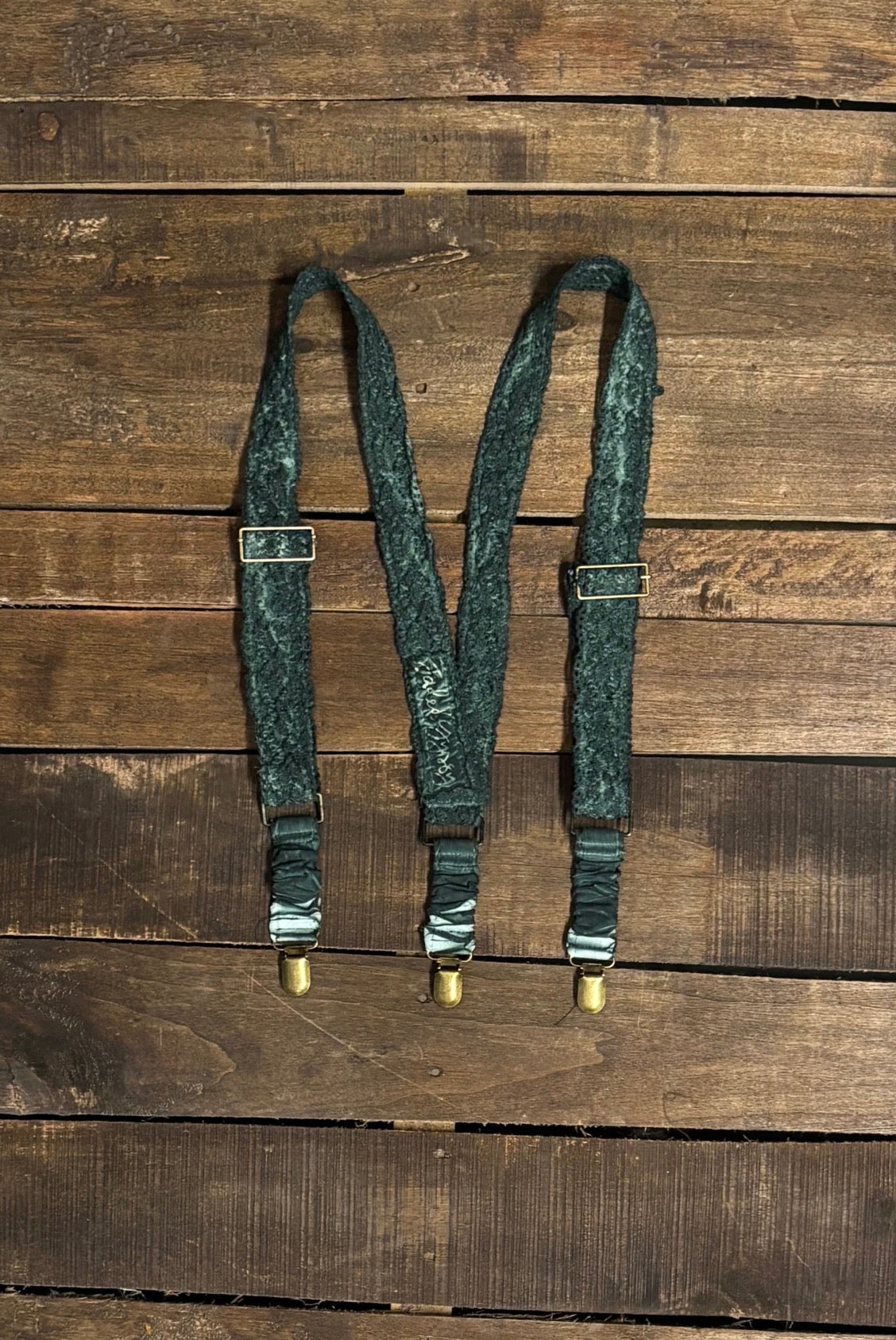 Gypsy Suspenders in Green Lace