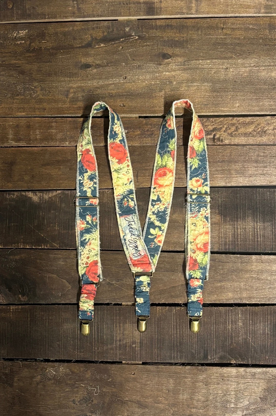 Gypsy Suspenders in Blue Floral