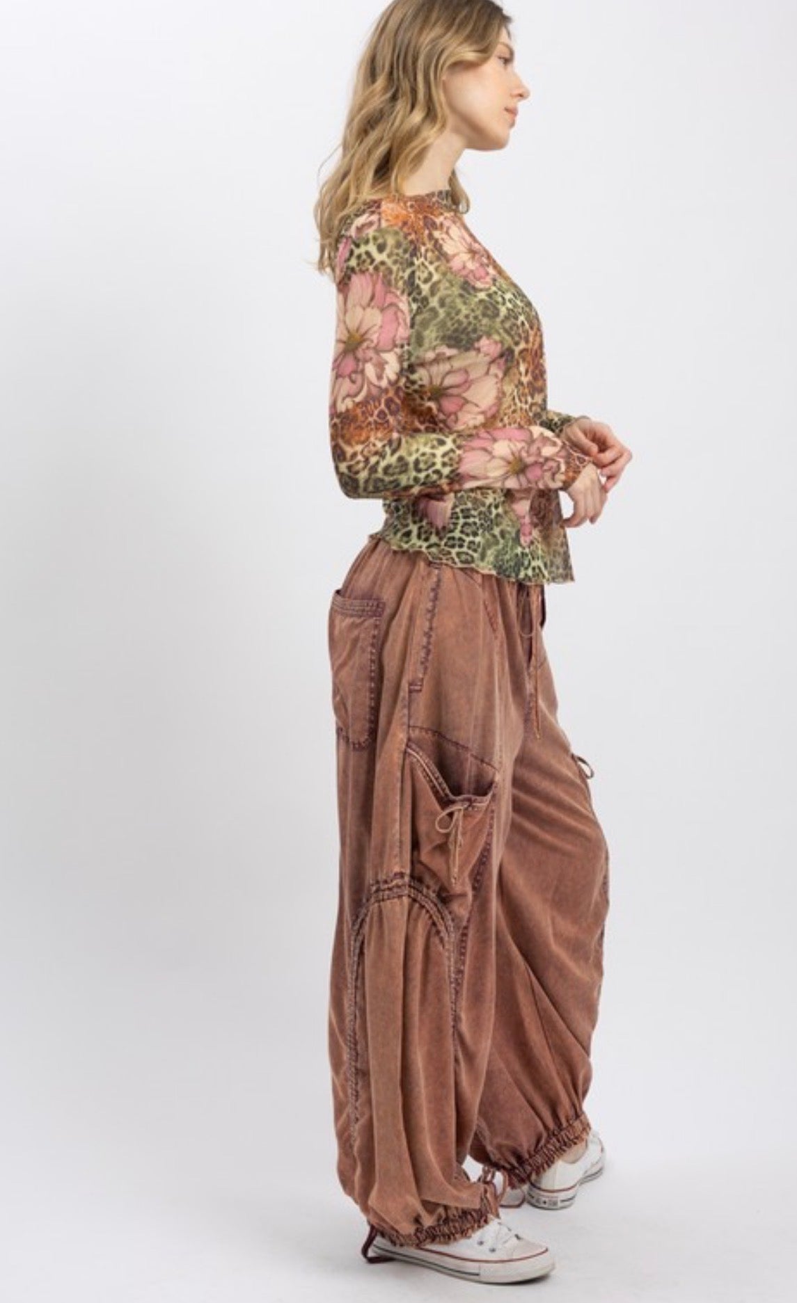Floral Drama Mesh Top