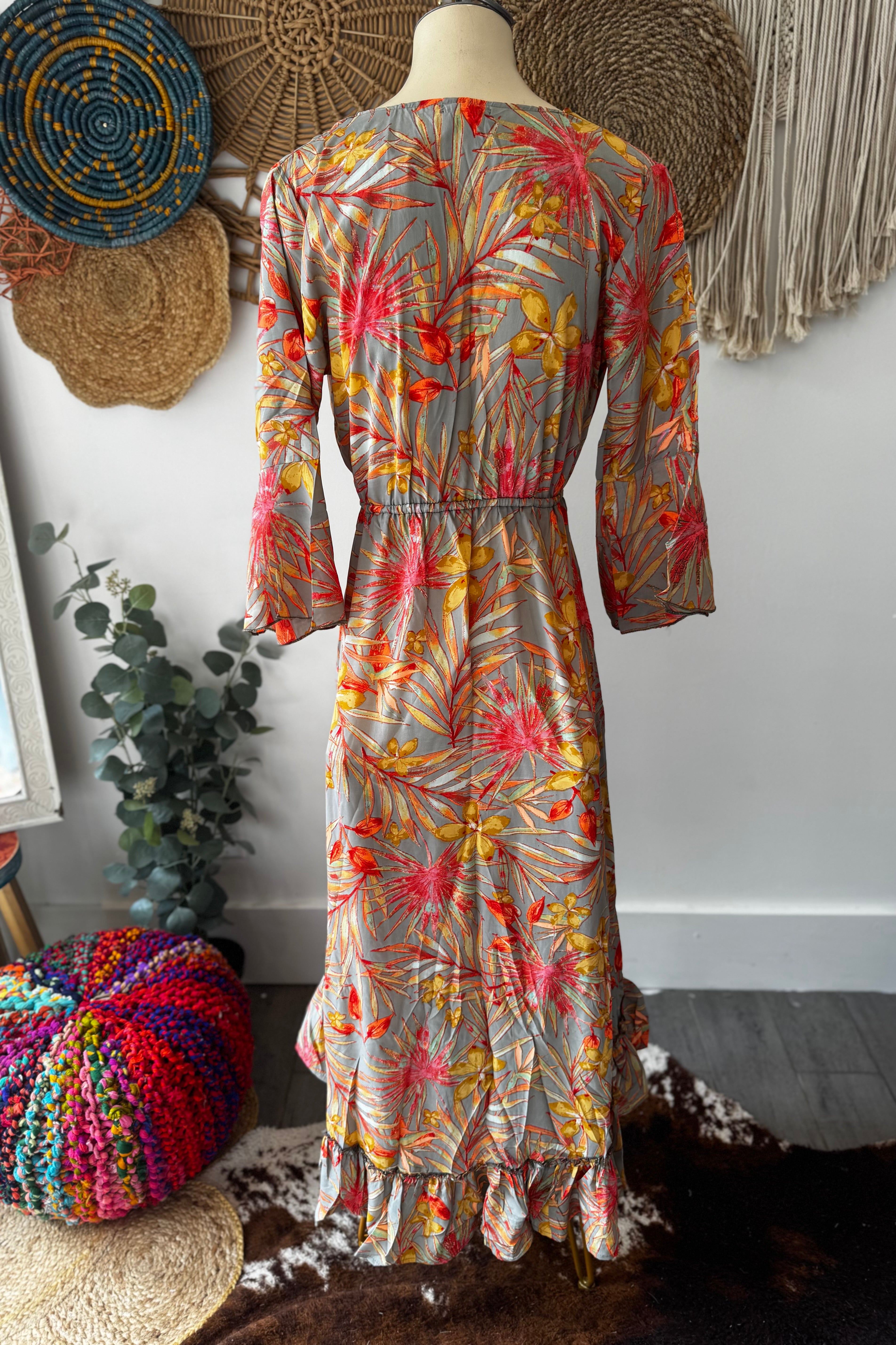 Poly Silk Front Tie Dress 6