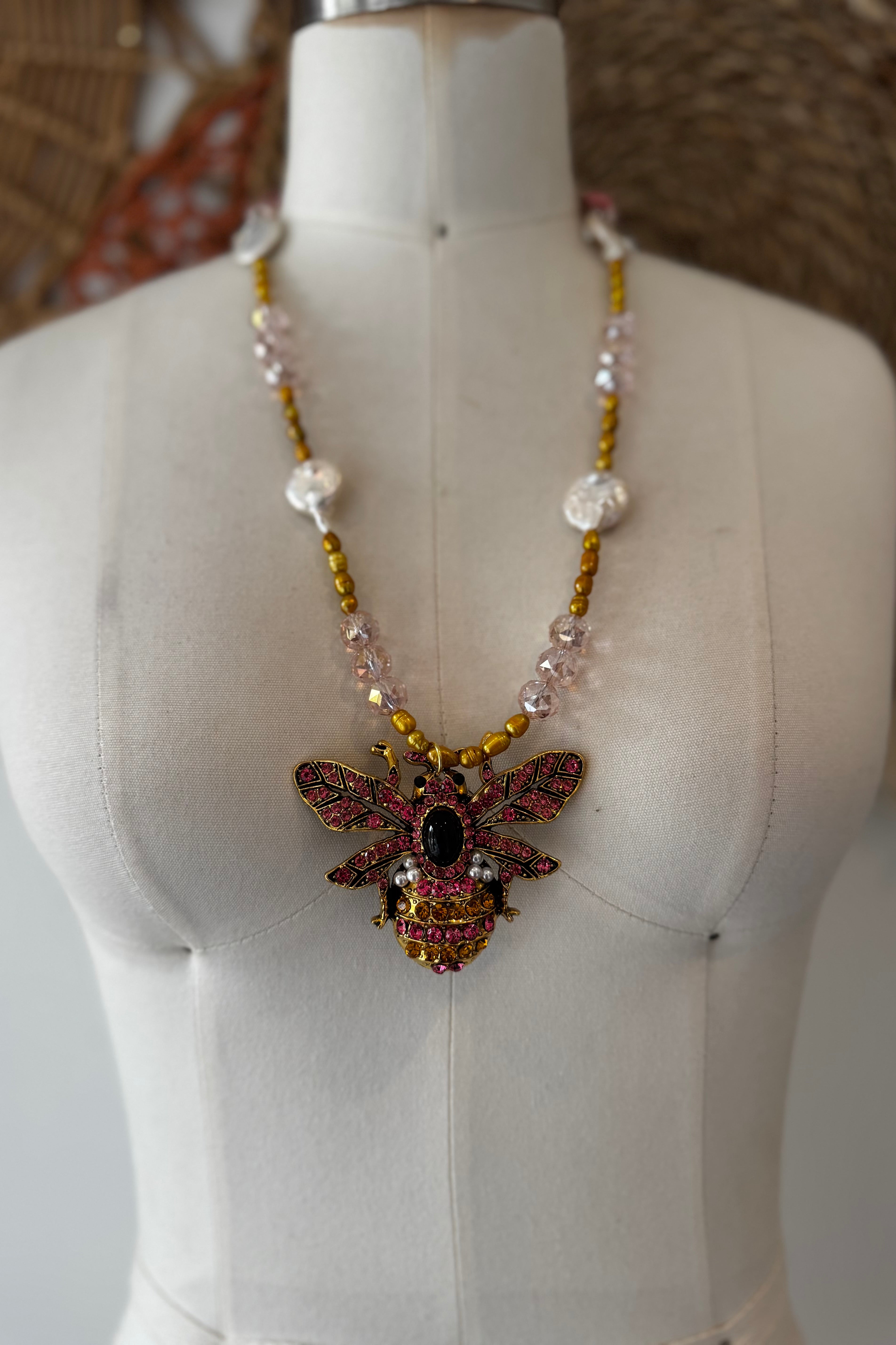 Sparkling Bee Necklace