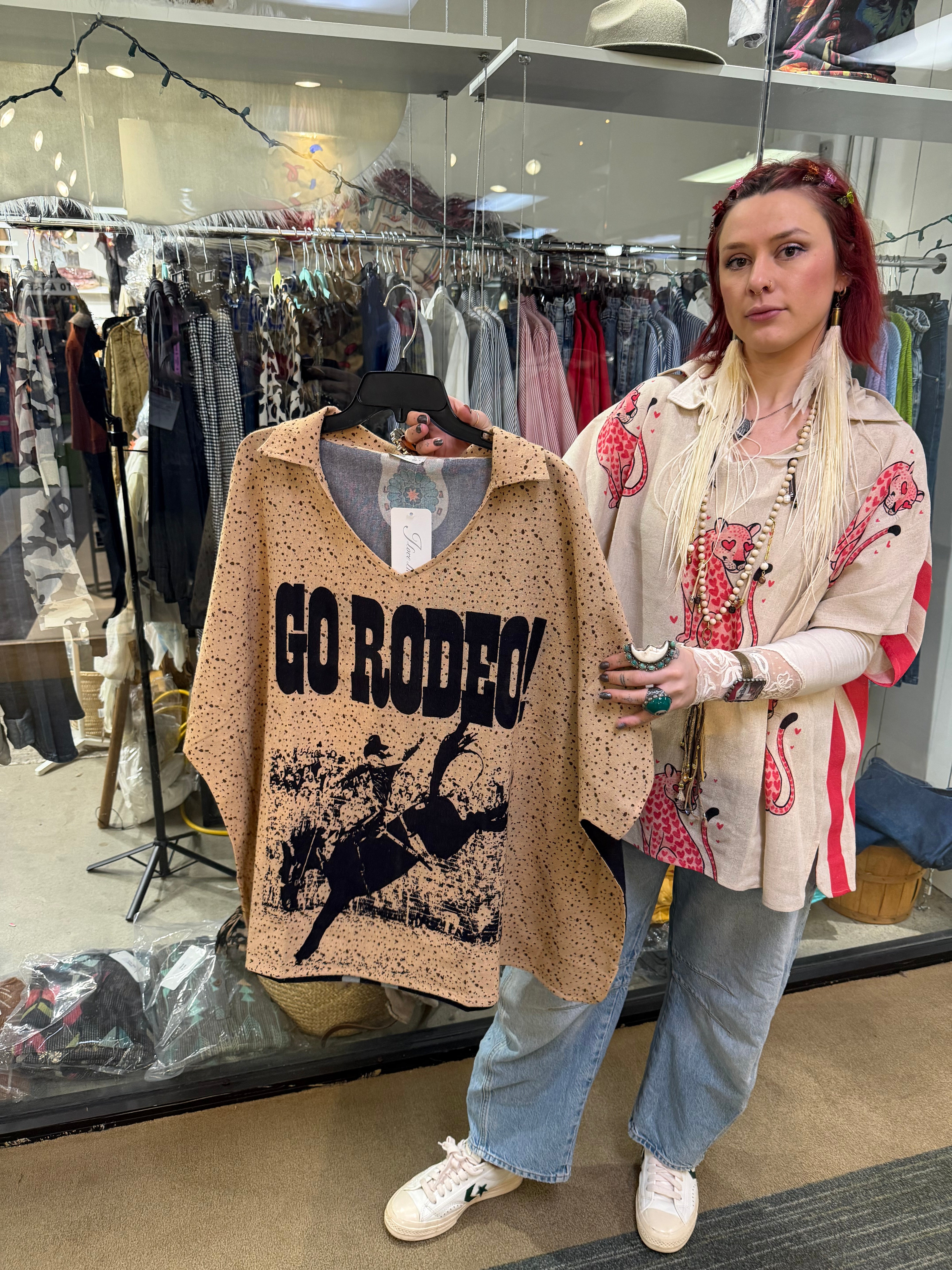 Collared printed top