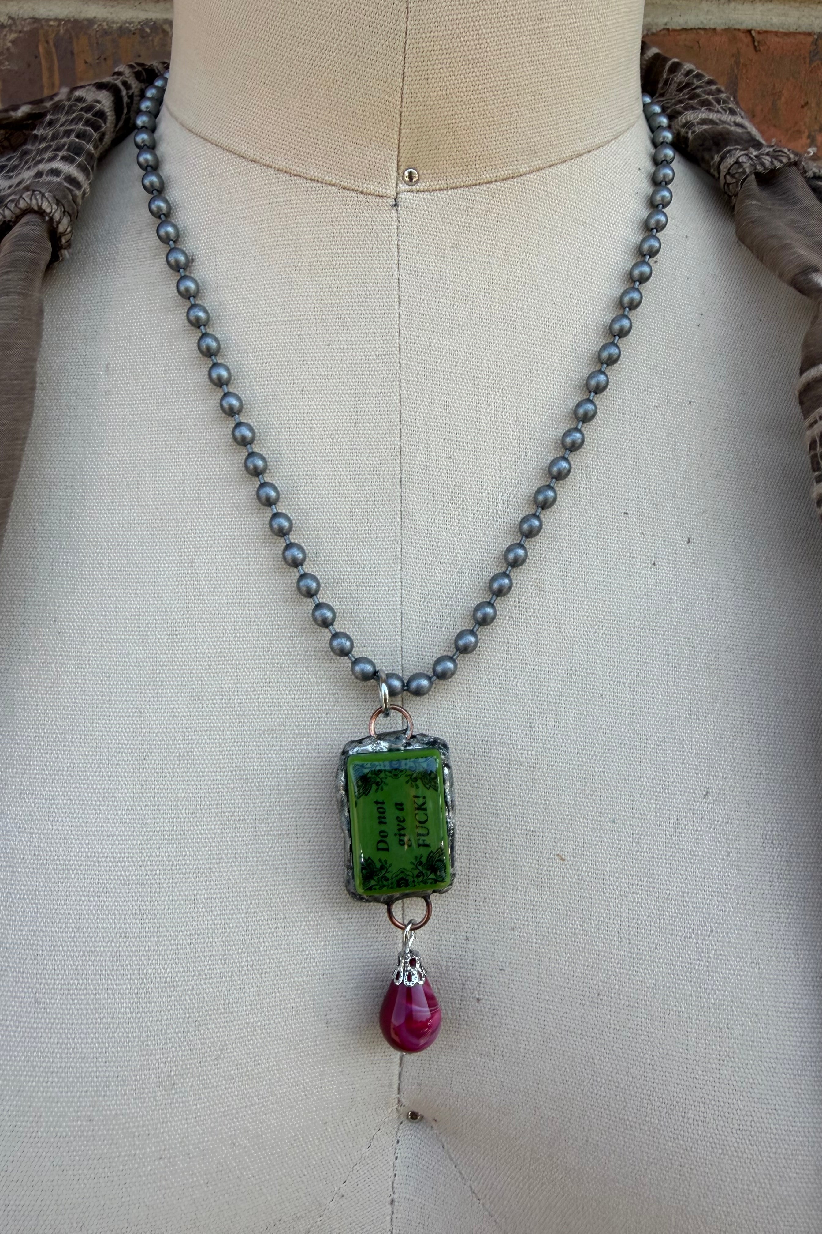 Sassy Mahjong Tile Necklace Style 2