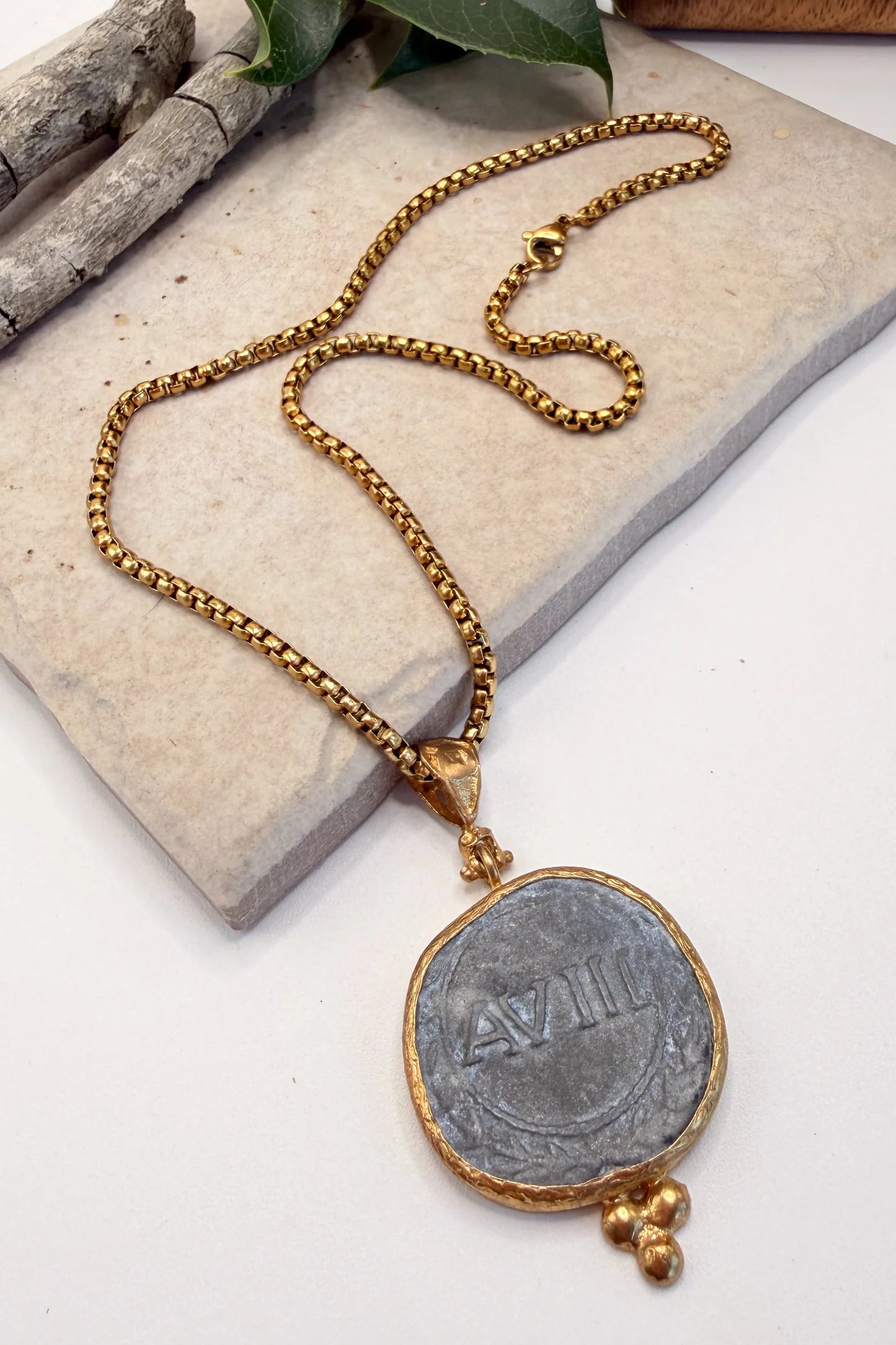 Brass Medallion Necklace