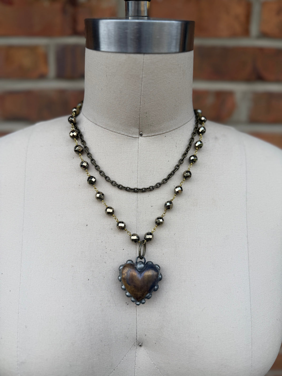 Heart Hard As Brass Necklace