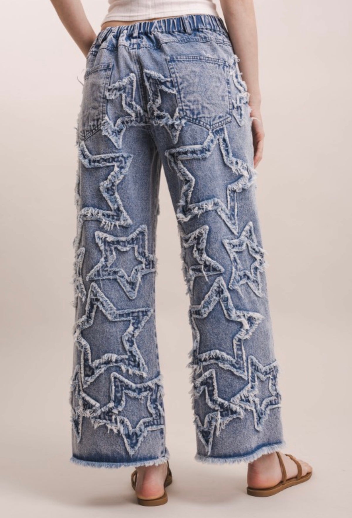 PREORDER - Star Power Patchwork Denim Pants
