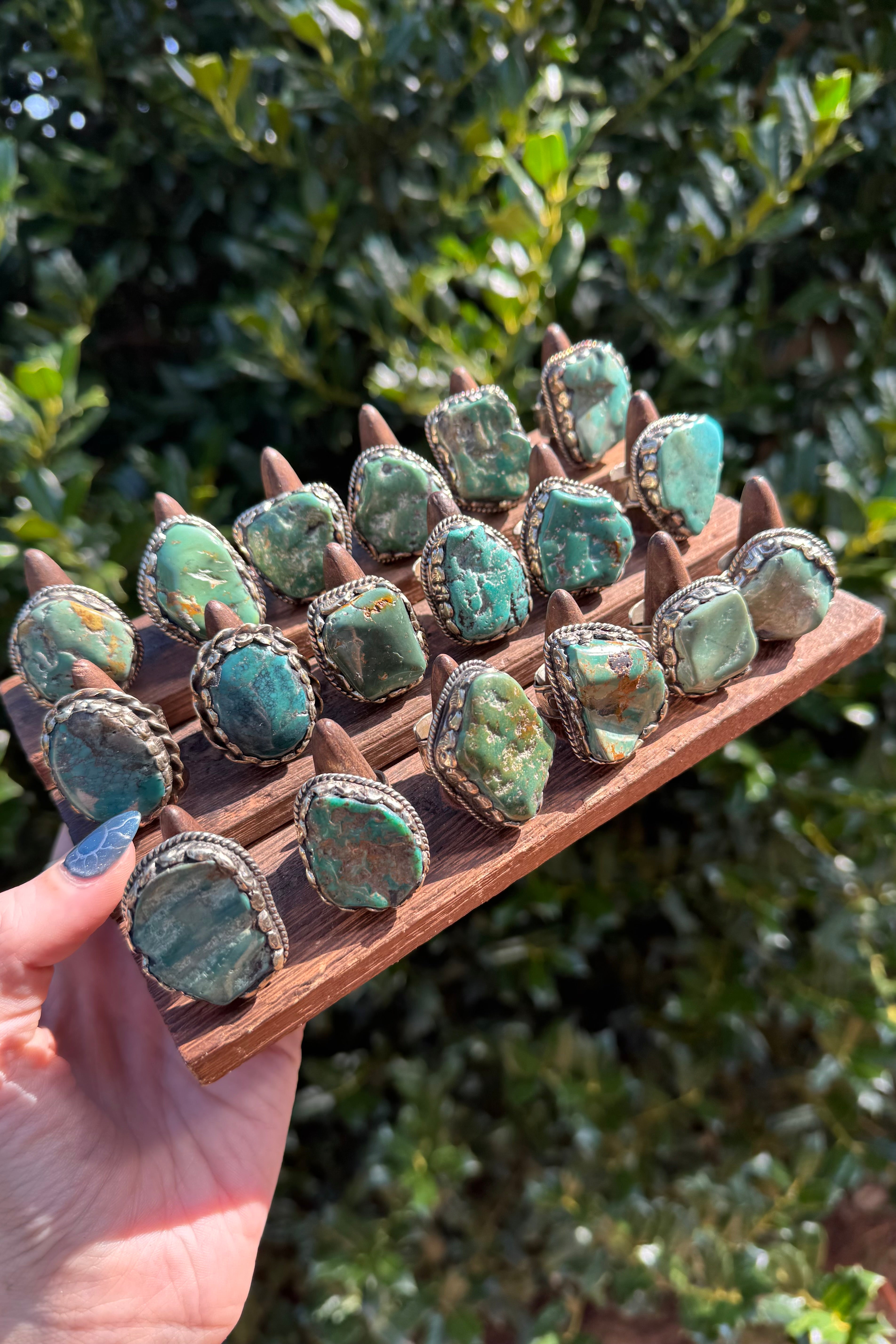 Lil Turquoise Chunk Stone Ring