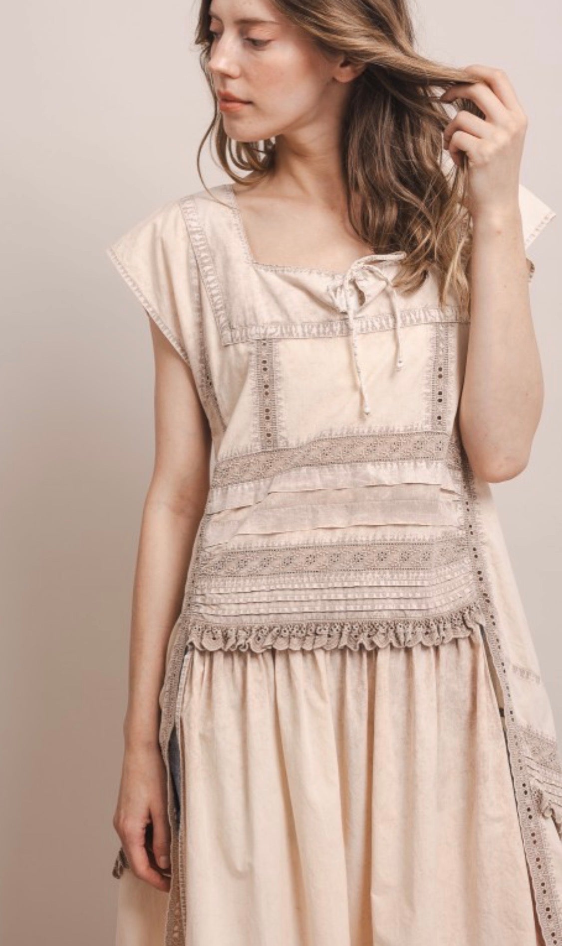 Stella Maye Square Cut Top Tunic