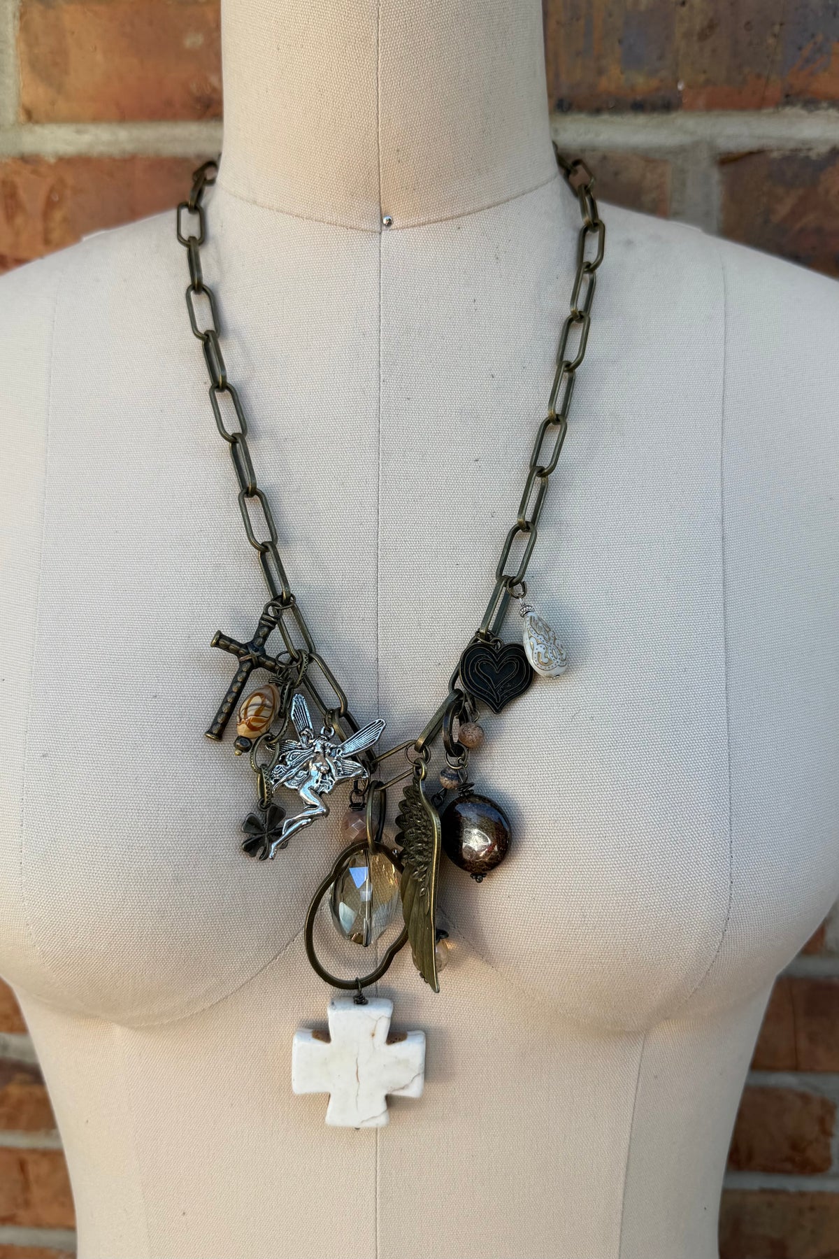 Scoople Cross and Things Necklace