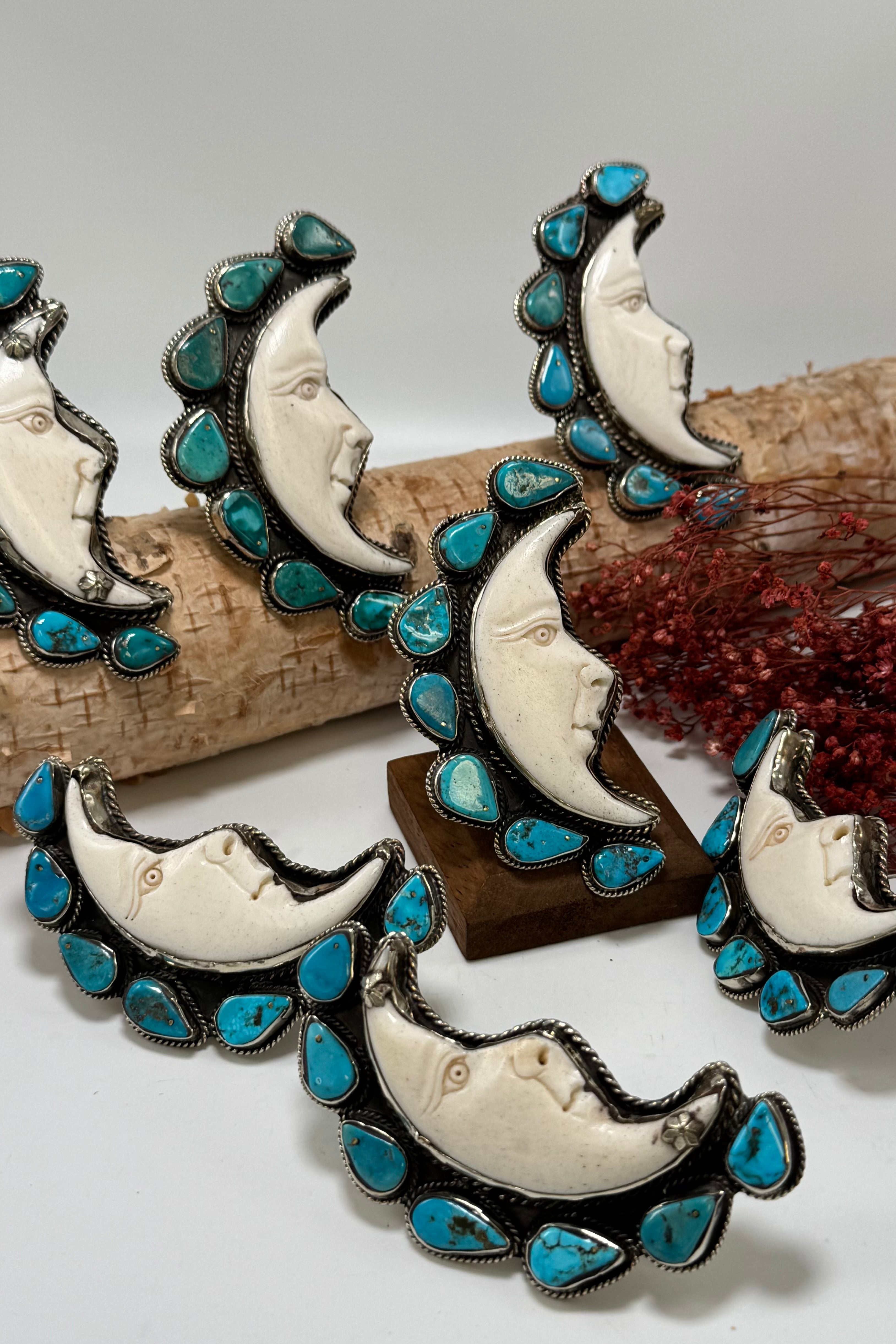 Half Moon Turquoise Statement Ring