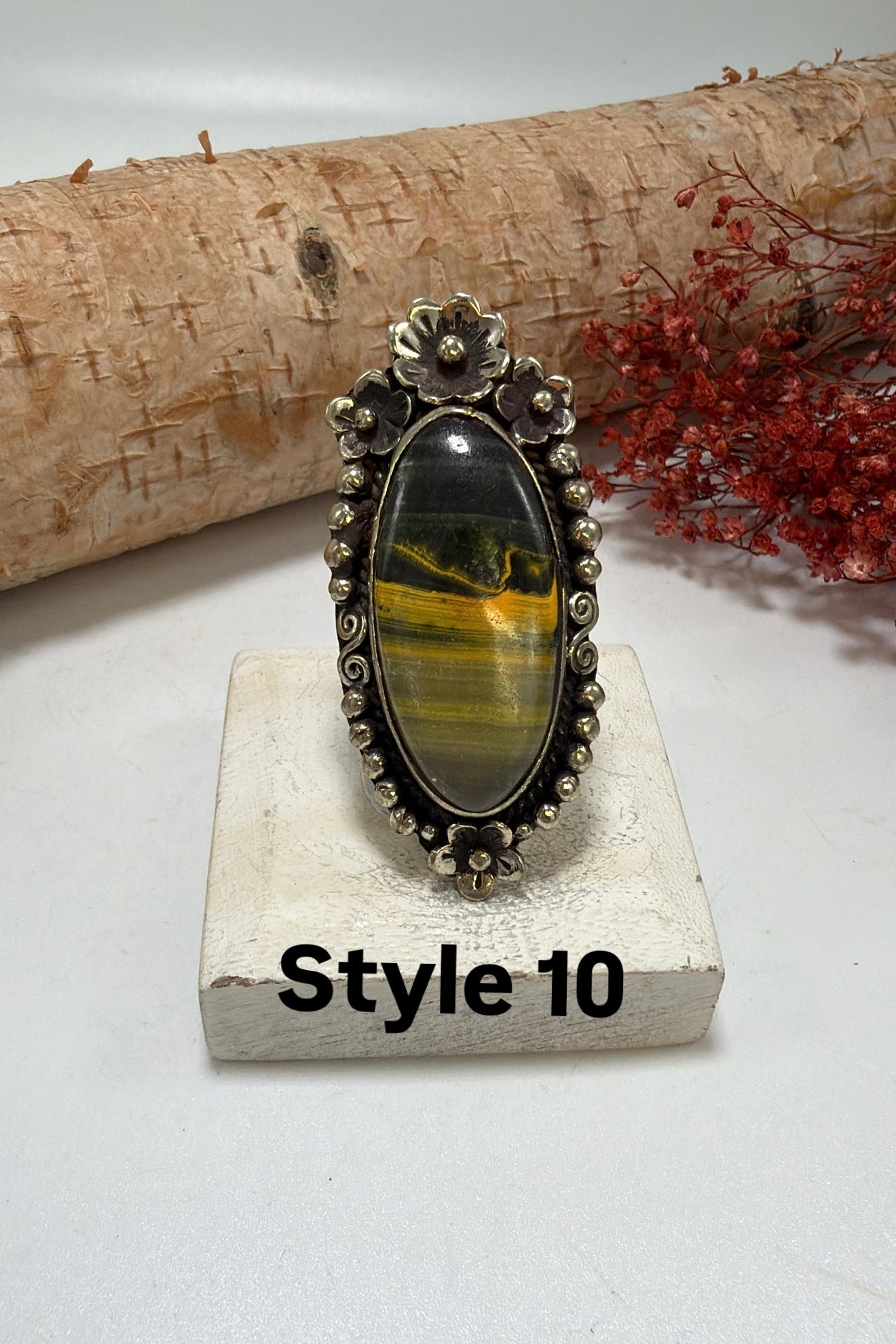 BB Jasper & Flowers Ring