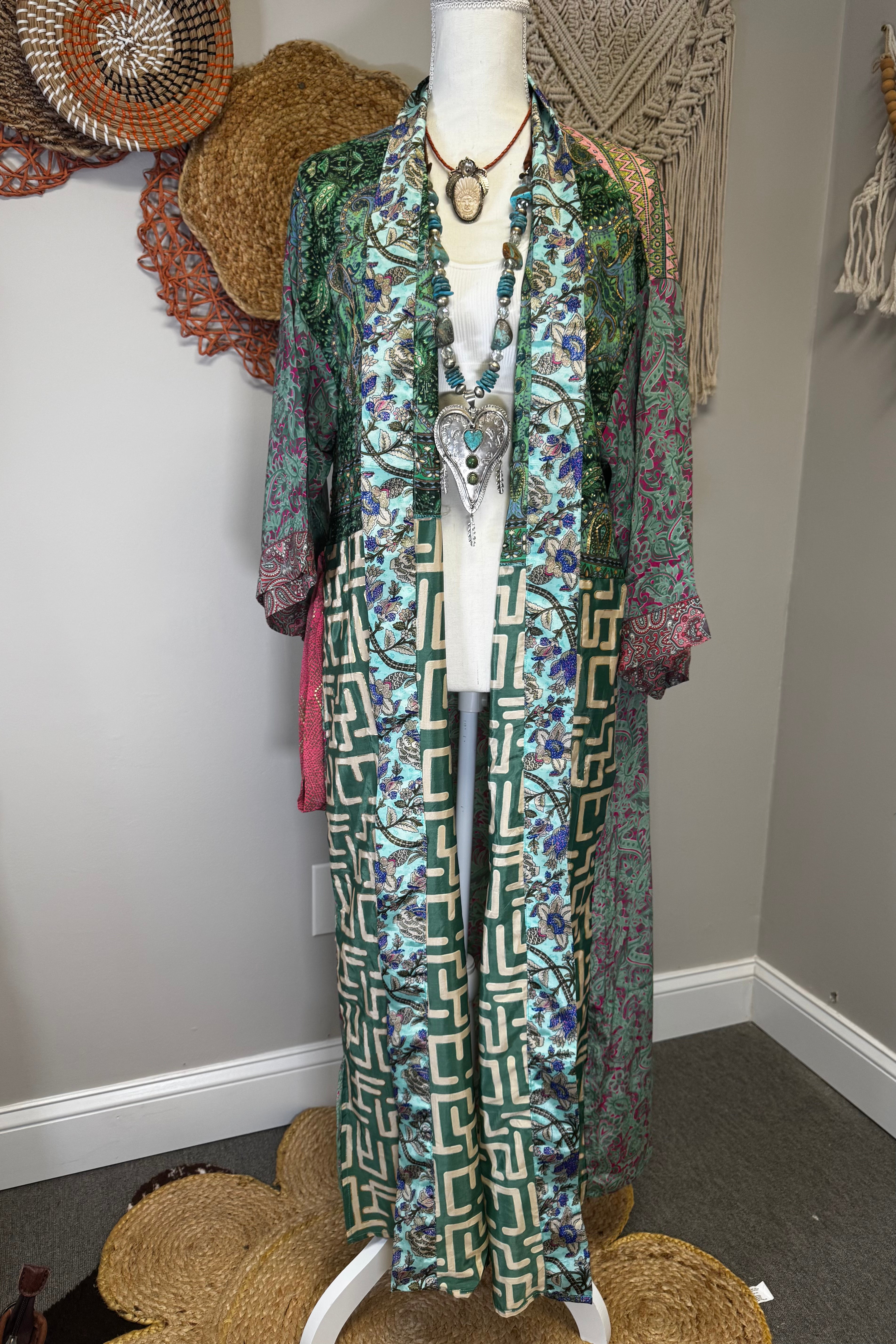 Poly Silk Kimono Combo C