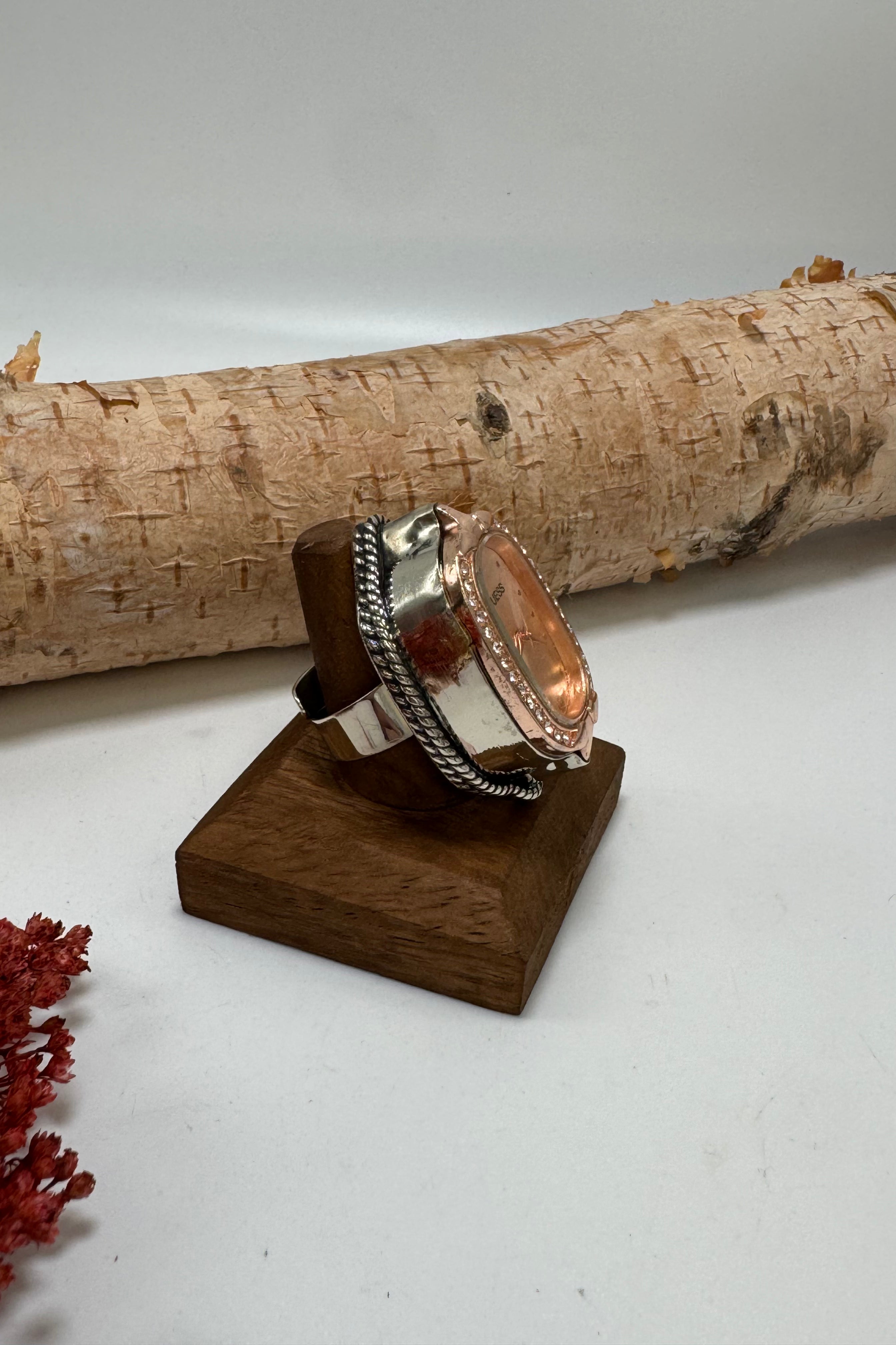 Gold Time Watch Ring