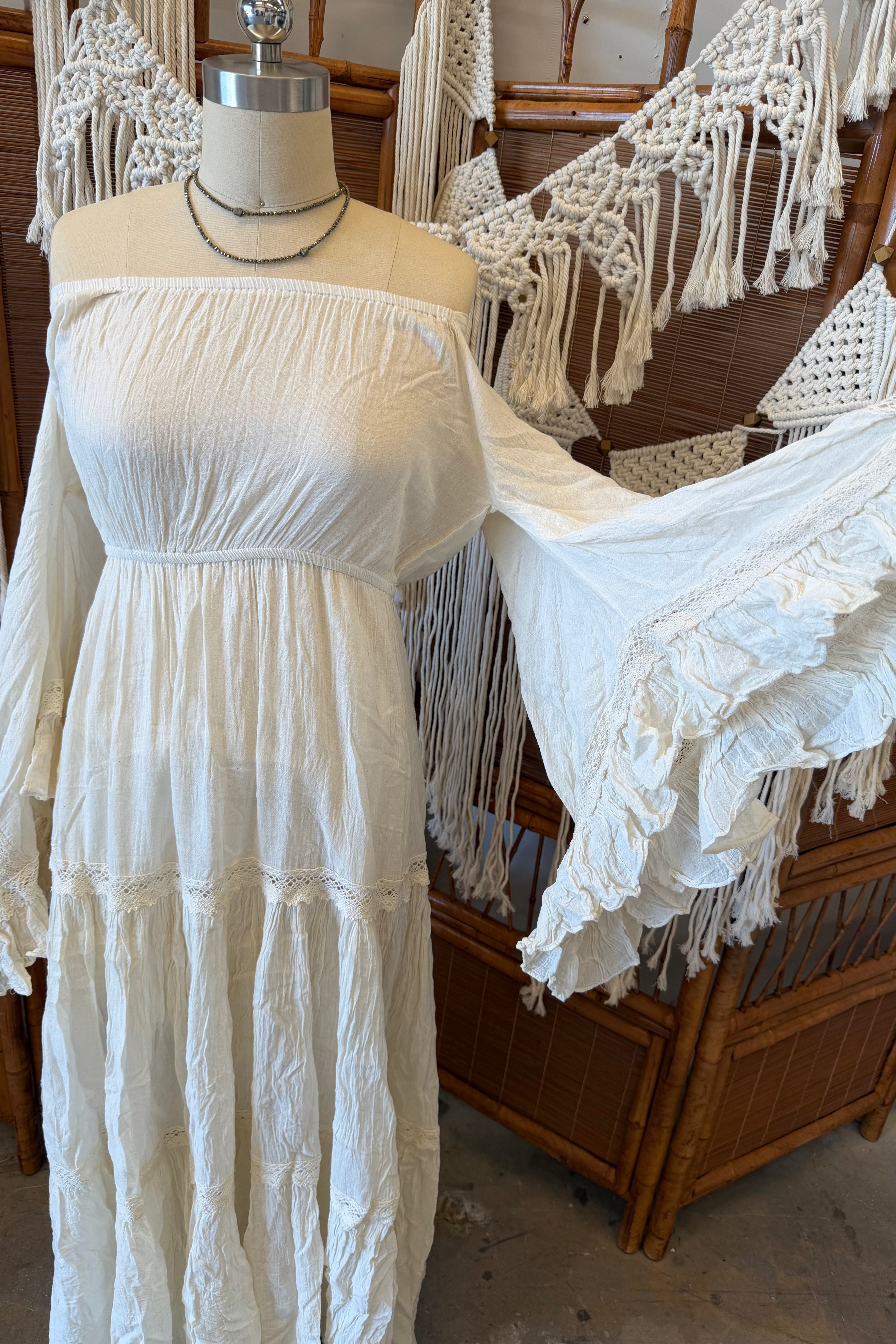 Goddess Dress W/ Bell Sleeves