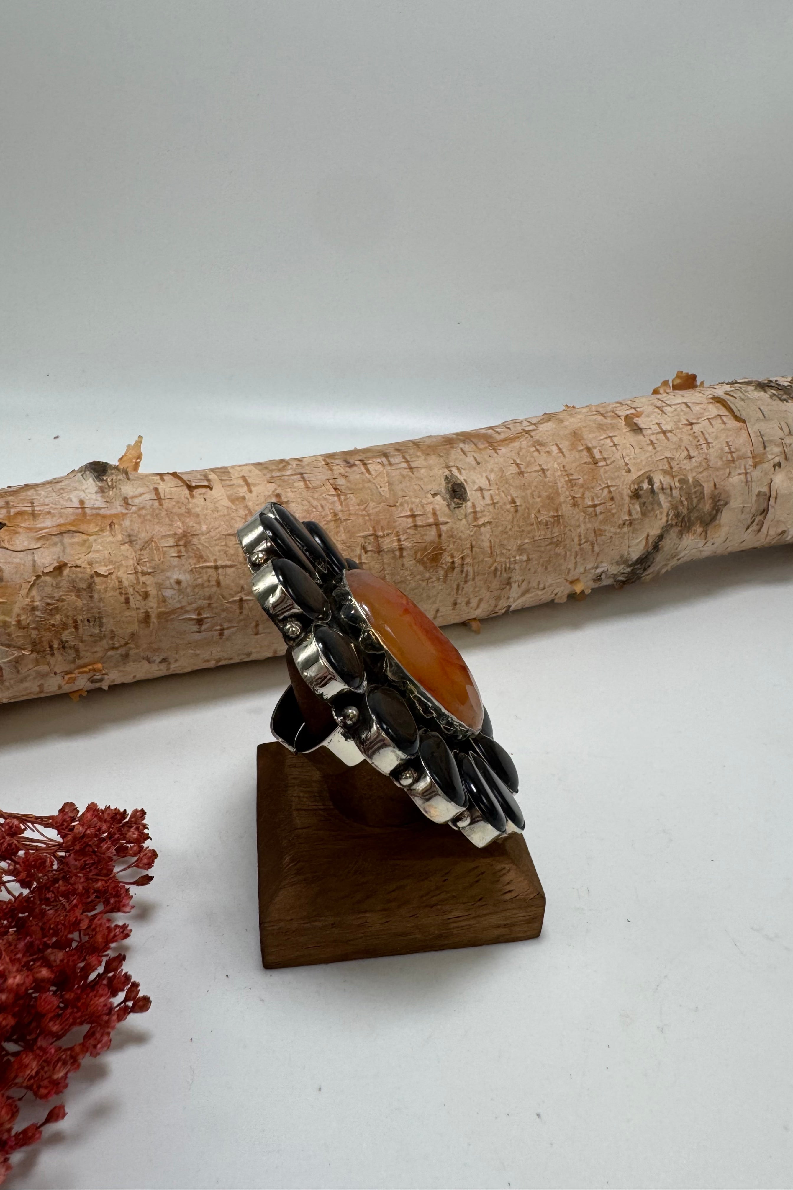 Burnt Lava Stone Ring