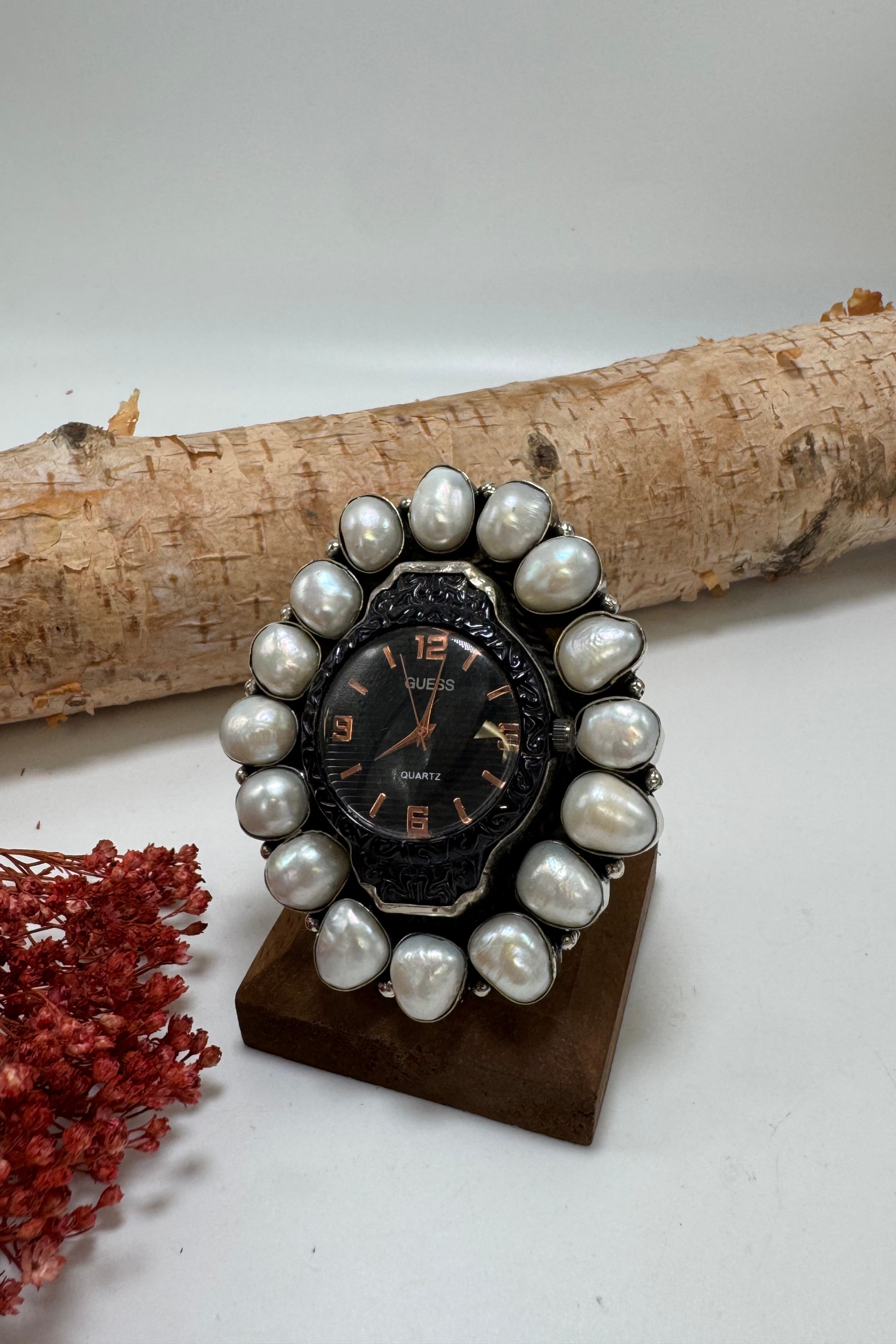 Mother Pearl Time Watch Ring