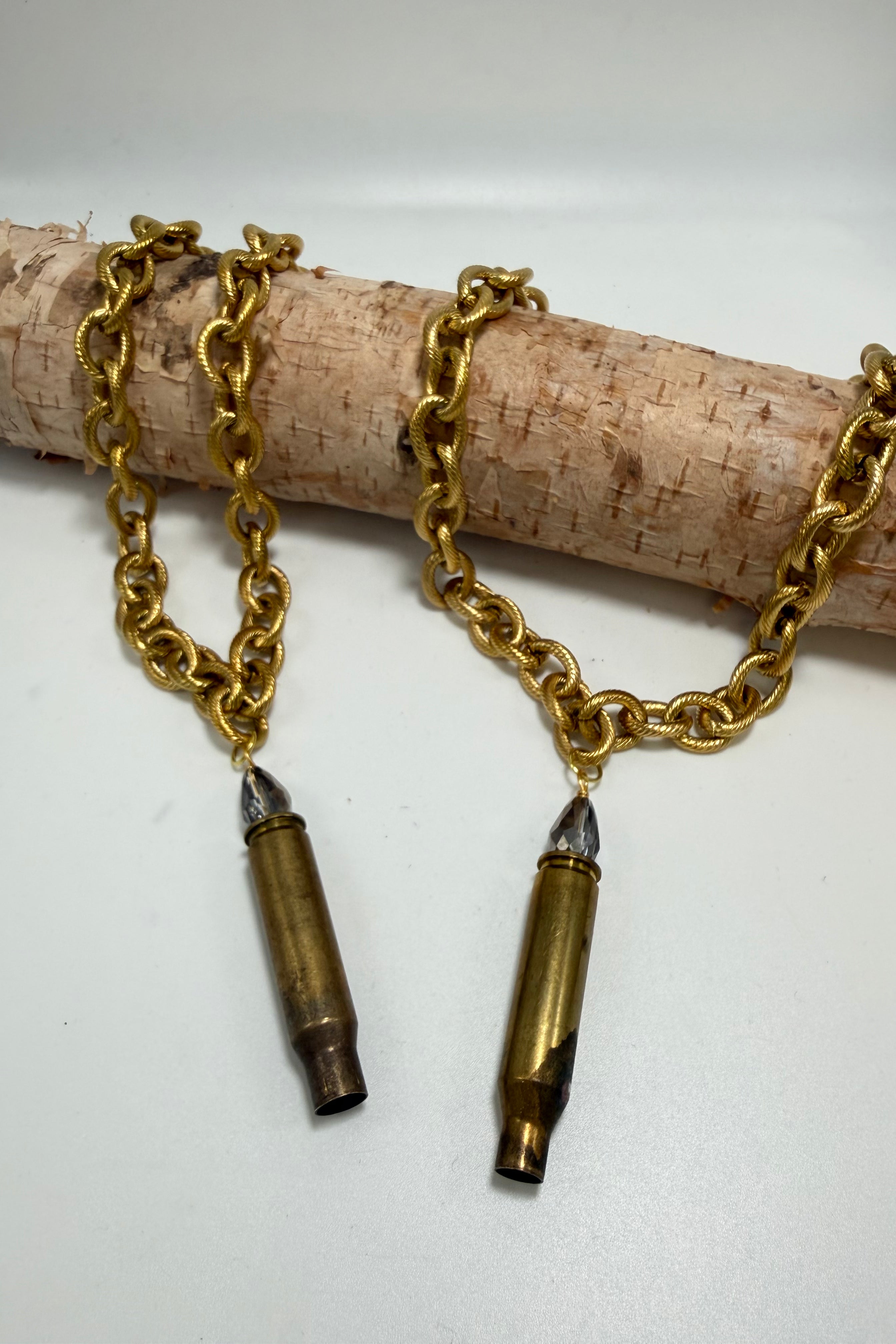 FINAL SALE Brass Bullet Necklace