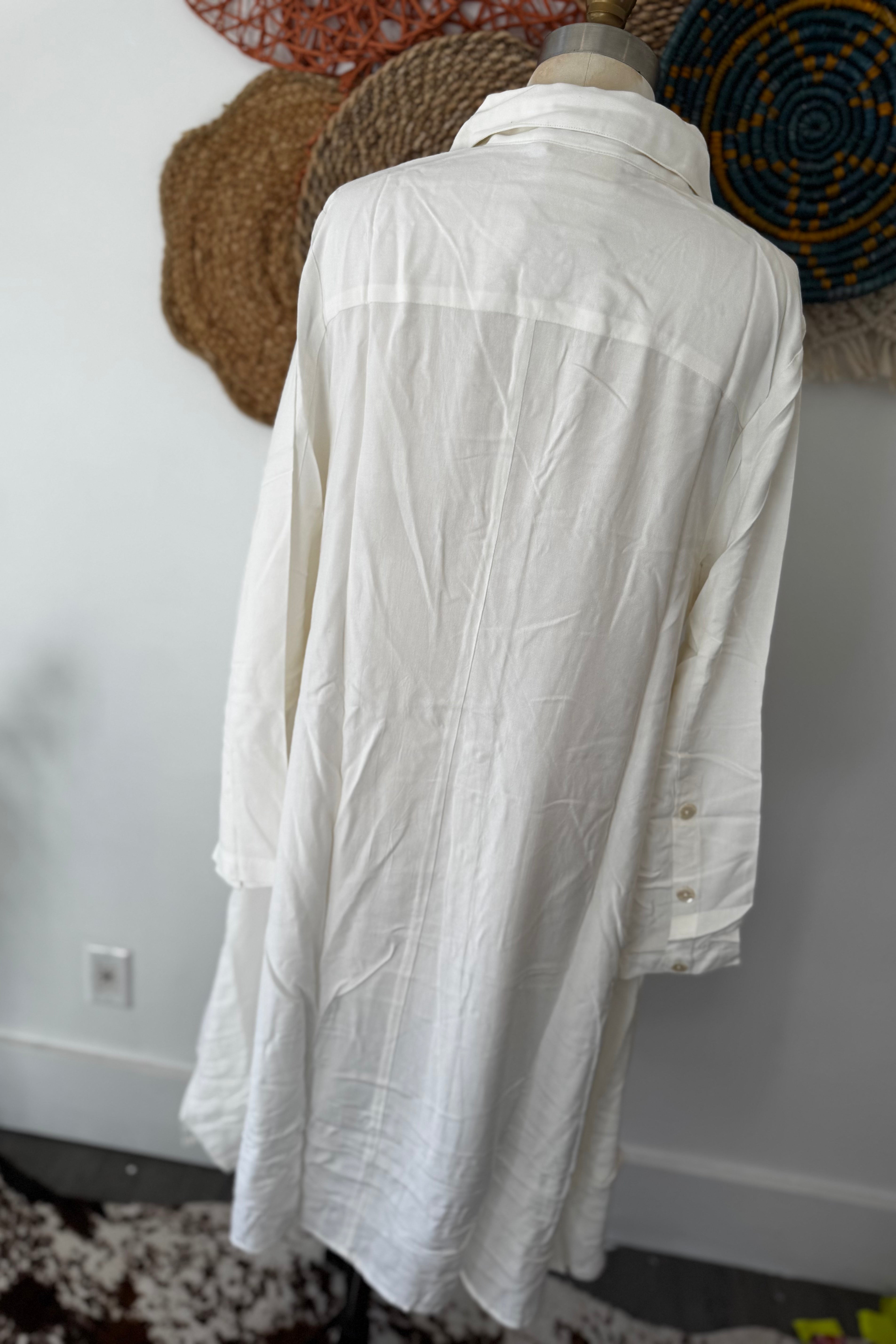 Paper Lace White Button Up