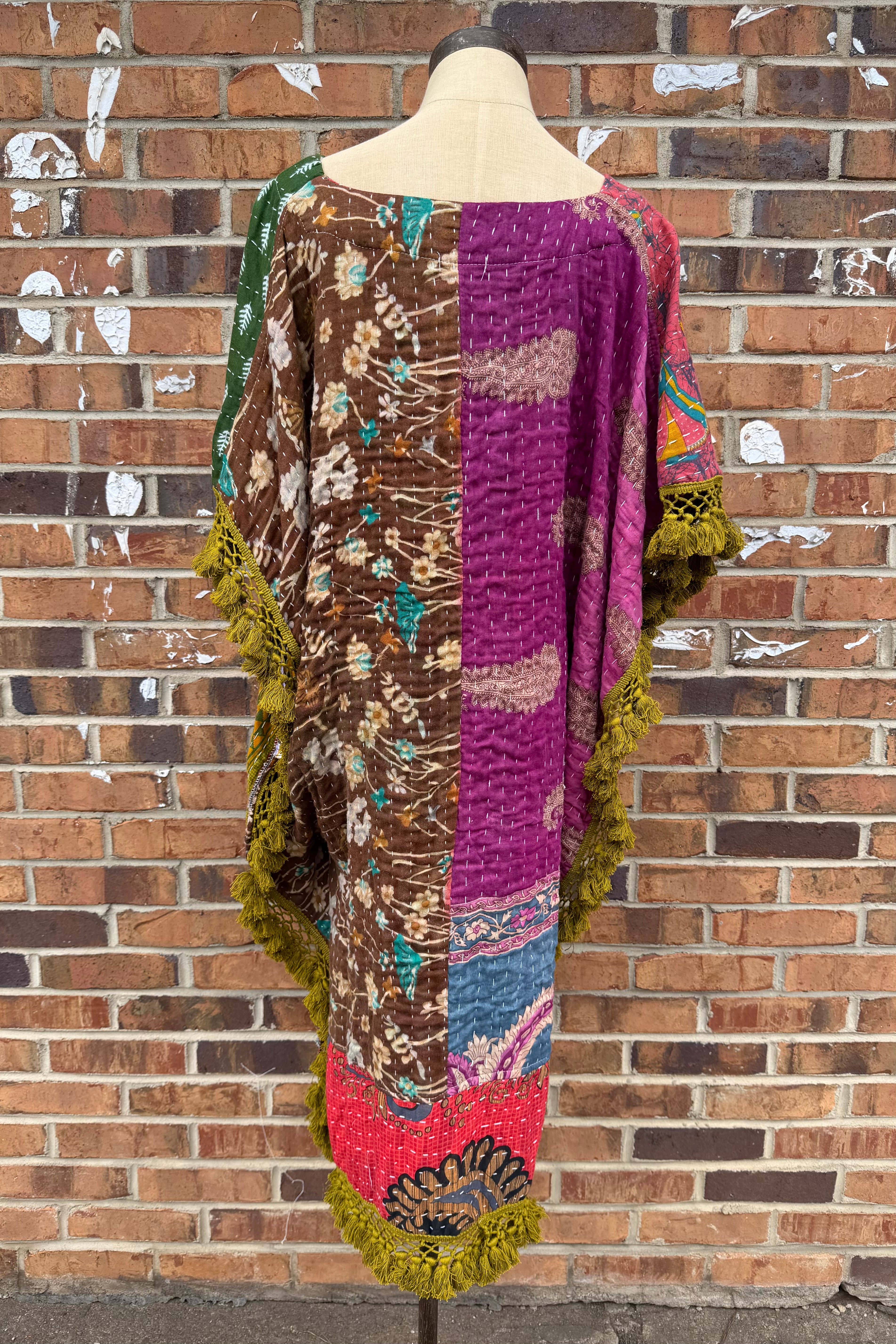 Day Dreamer Kantha Poncho Top - Combo 8